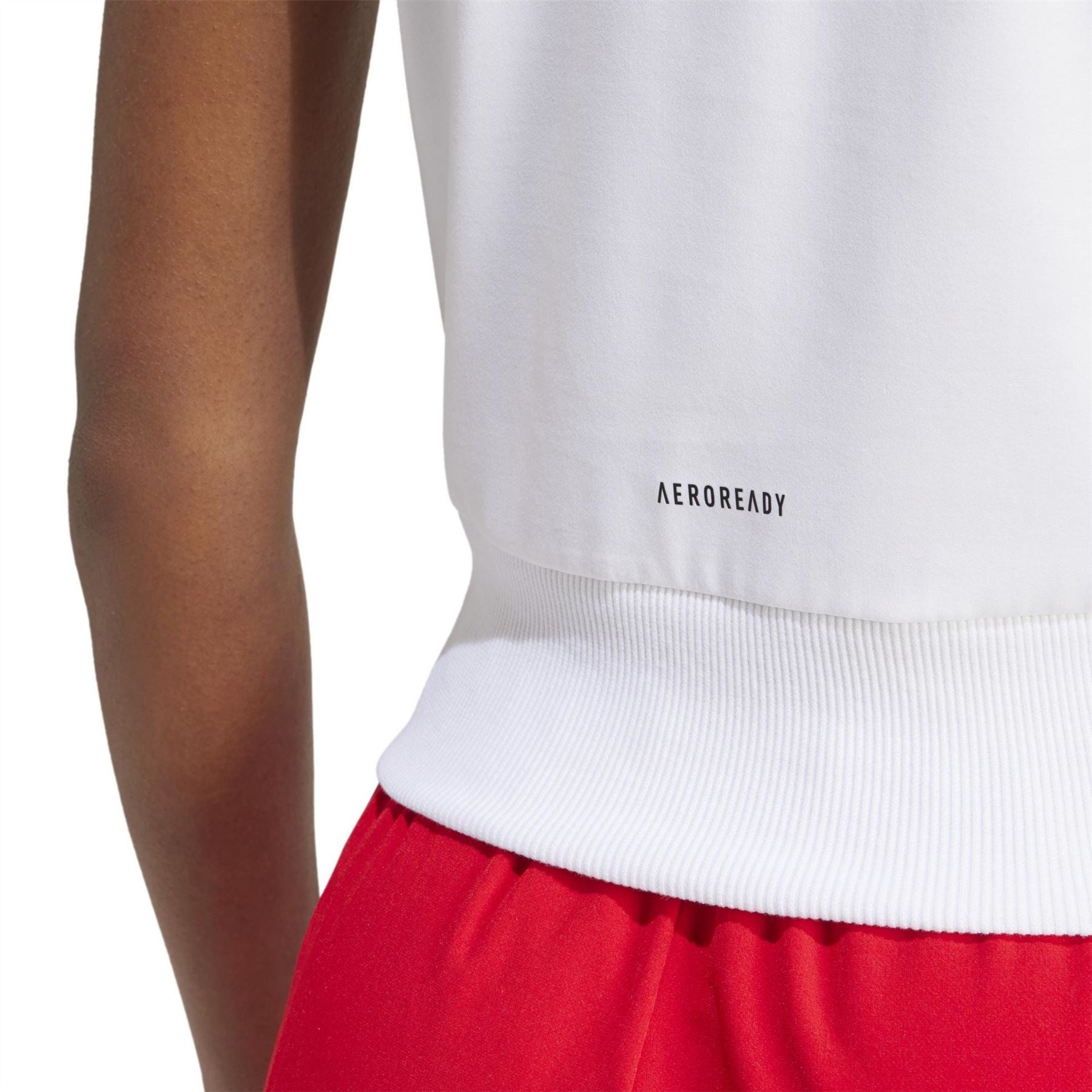 adidas Printed Logo Mock Neck Short Sleeve Jersey T-Shirt