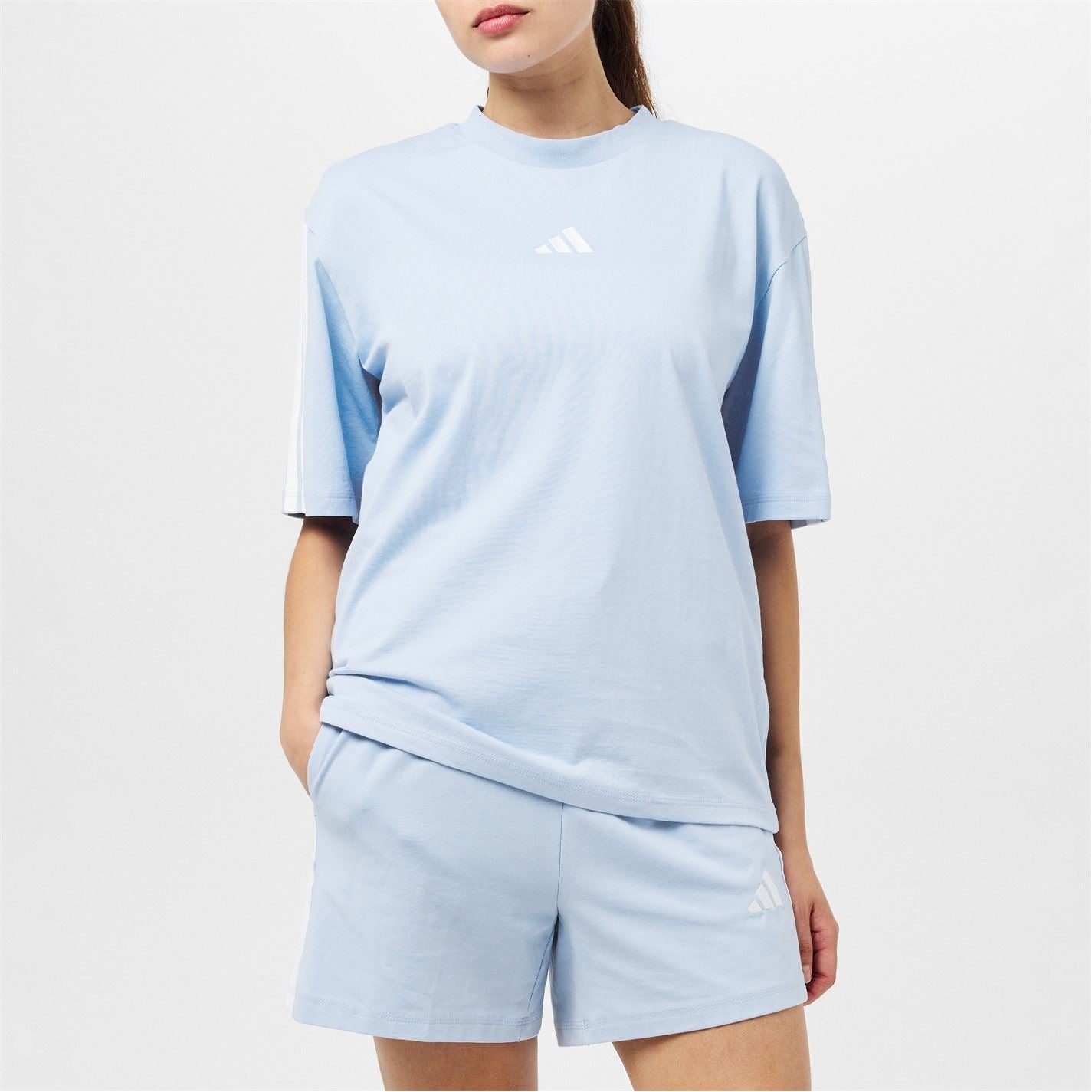 adidas Womens Essentials 3 Stripe T-Shirt