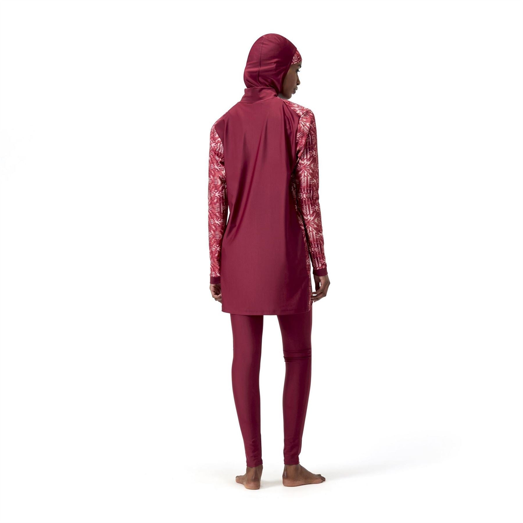 Speedo 3 Piece Geometric Patterned Burkini Swim Set
