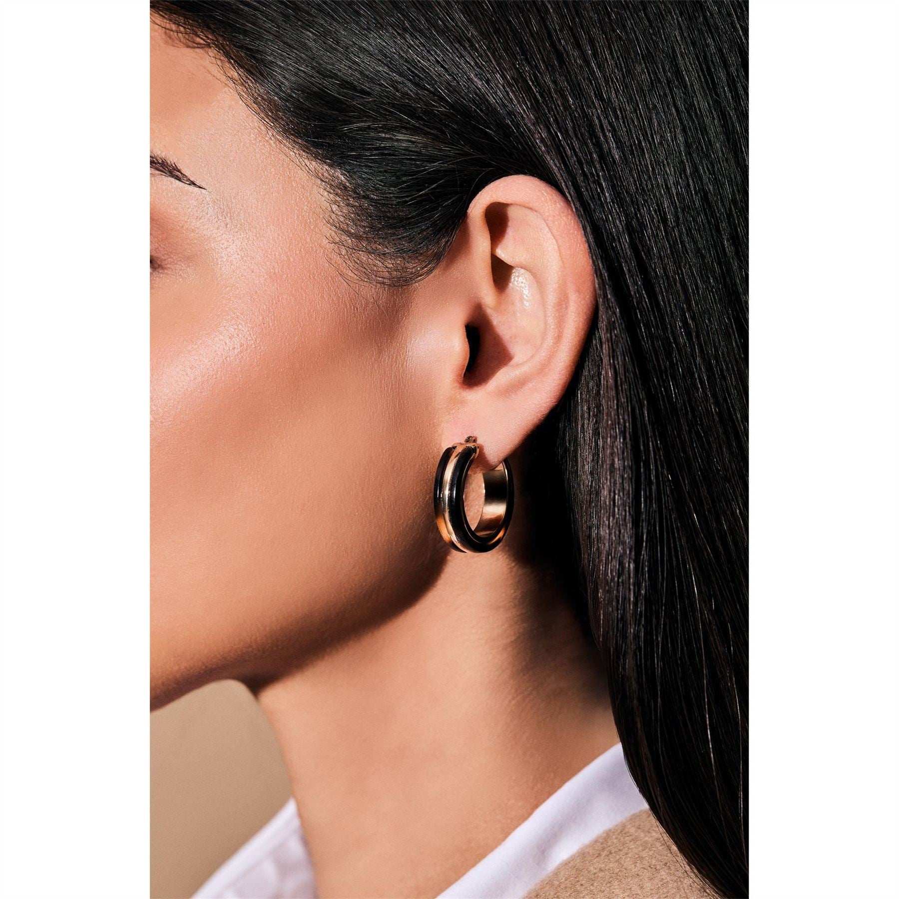 Lauren by Ralph Lauren Ralph Lauren Tortoise  And  Gold Hoop Earrings