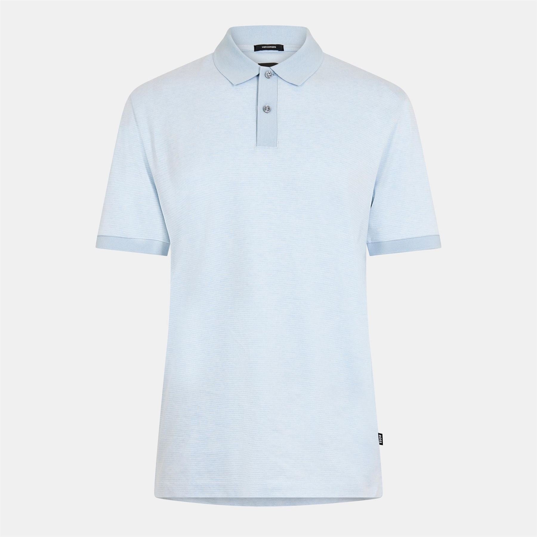 Boss H Parlay Micro Pattern Cotton Short Sleeve Polo Shirt