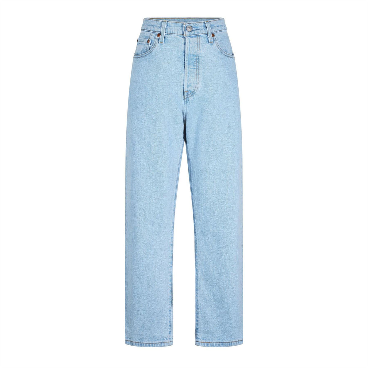 Levis 501 Cropped Mid Rise Cotton Straight Leg Jeans