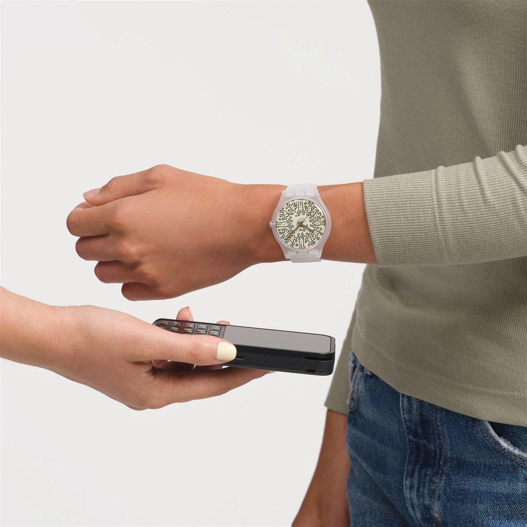 Swatch Pay Analogue Rubber Bracelet Fashion Watch
