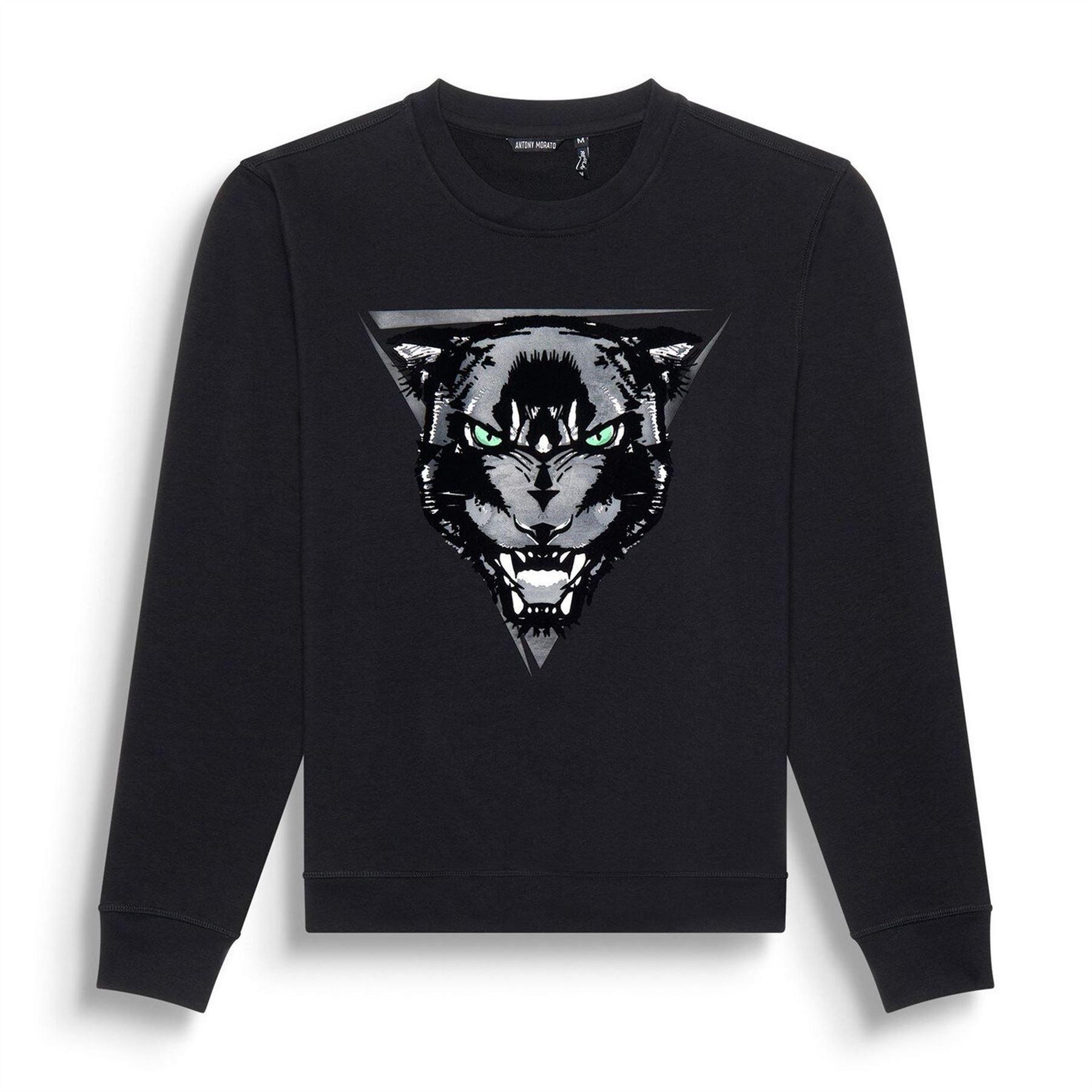 Antony Morato Fit Sweatshirt In Sustainable Cotton Blend Fabric With Panther Print