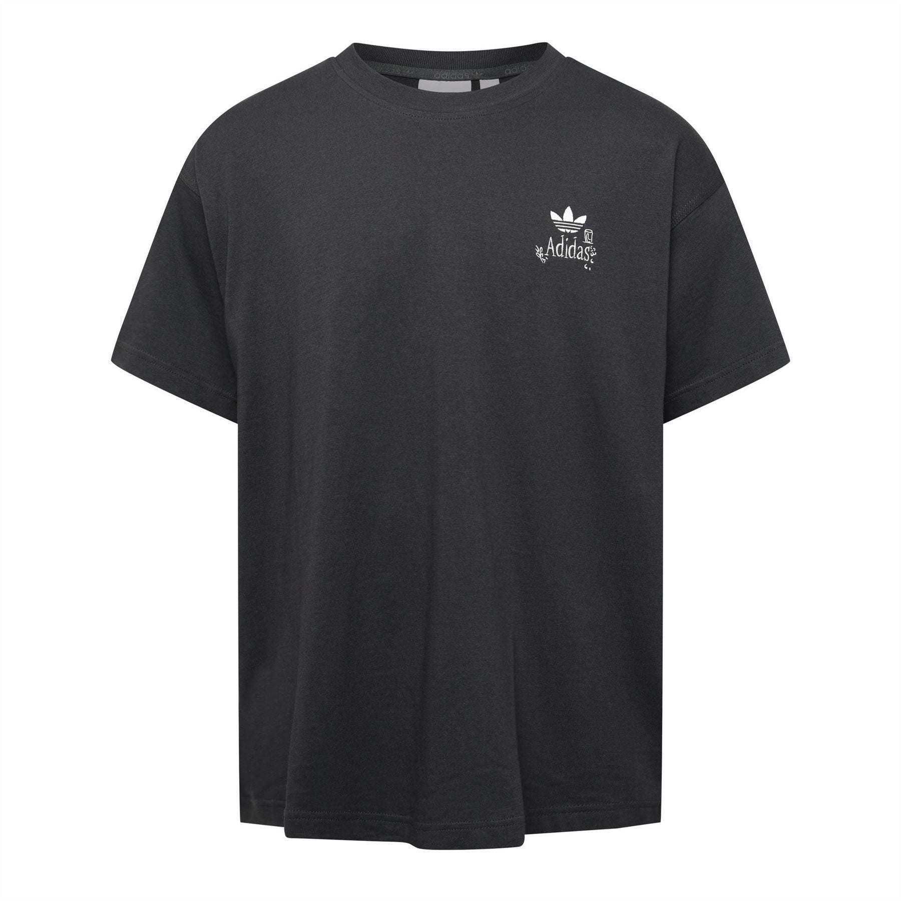 adidas Supper Club Logo Print Crew Neck Short Sleeve T-Shirt