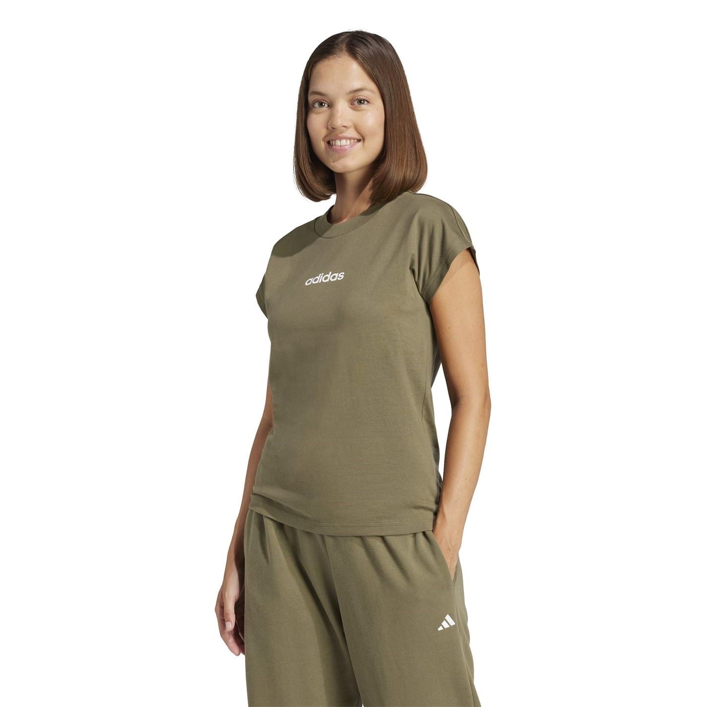 adidas Womens Essentials Linear Cotton T-Shirt