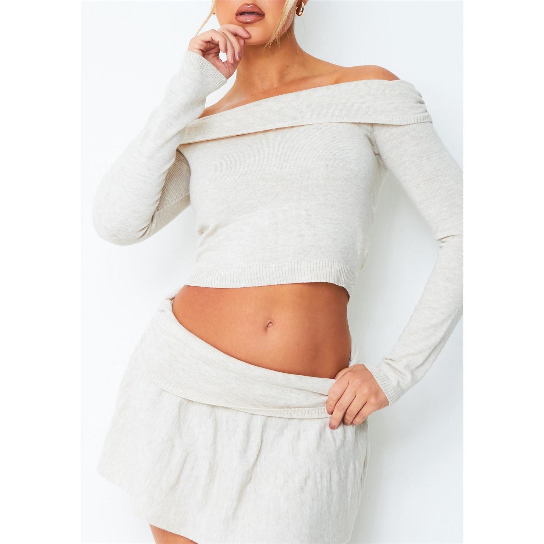 Missy Empire Ruched Fold Over Top