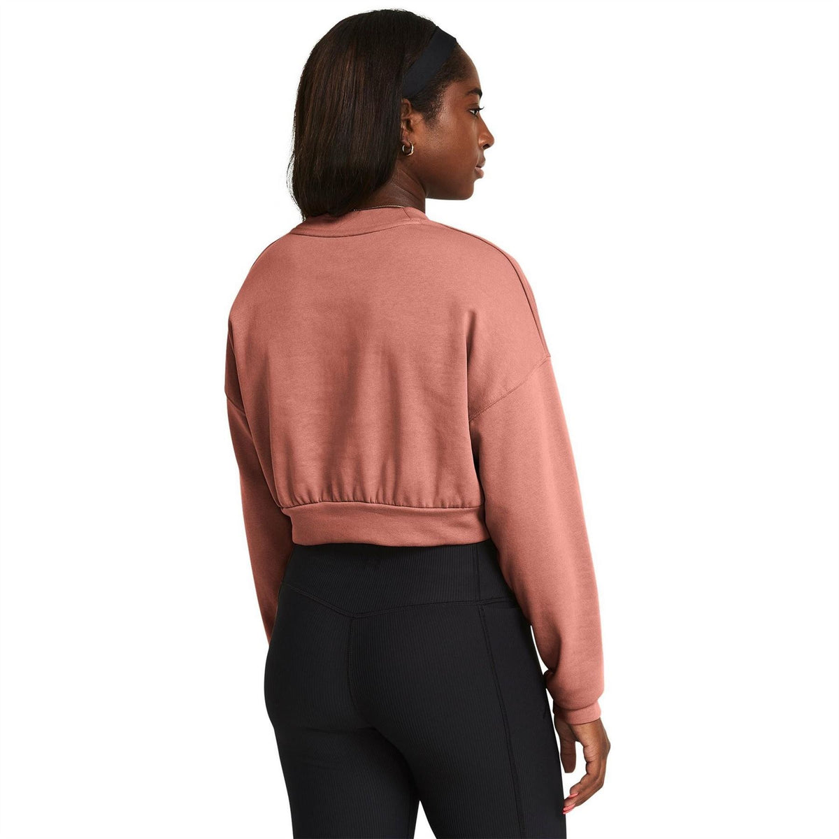 Under Armour Rival Cropped Terry Logo Print Sweatshirt