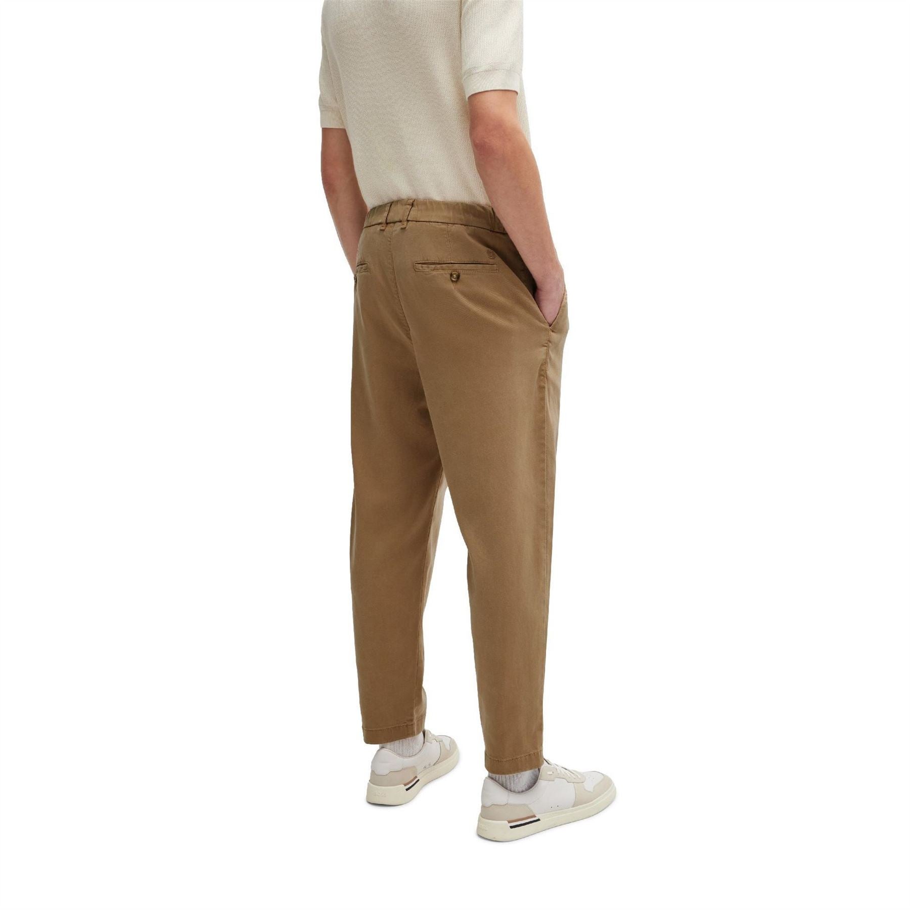 Boss Solid Patterned Straight Chinos