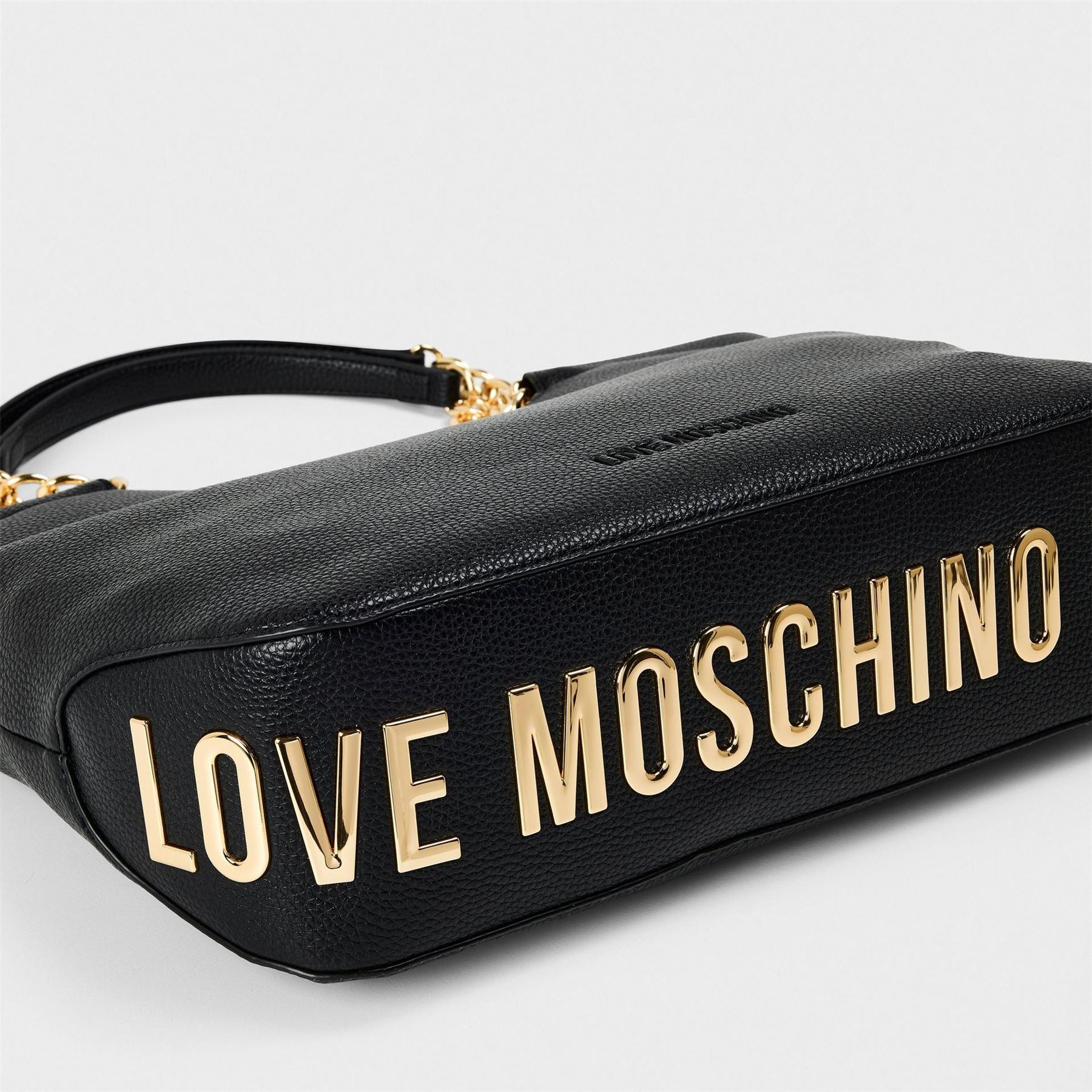 Love Moschino Giant Tote with Chain and Gold Tone Hardware
