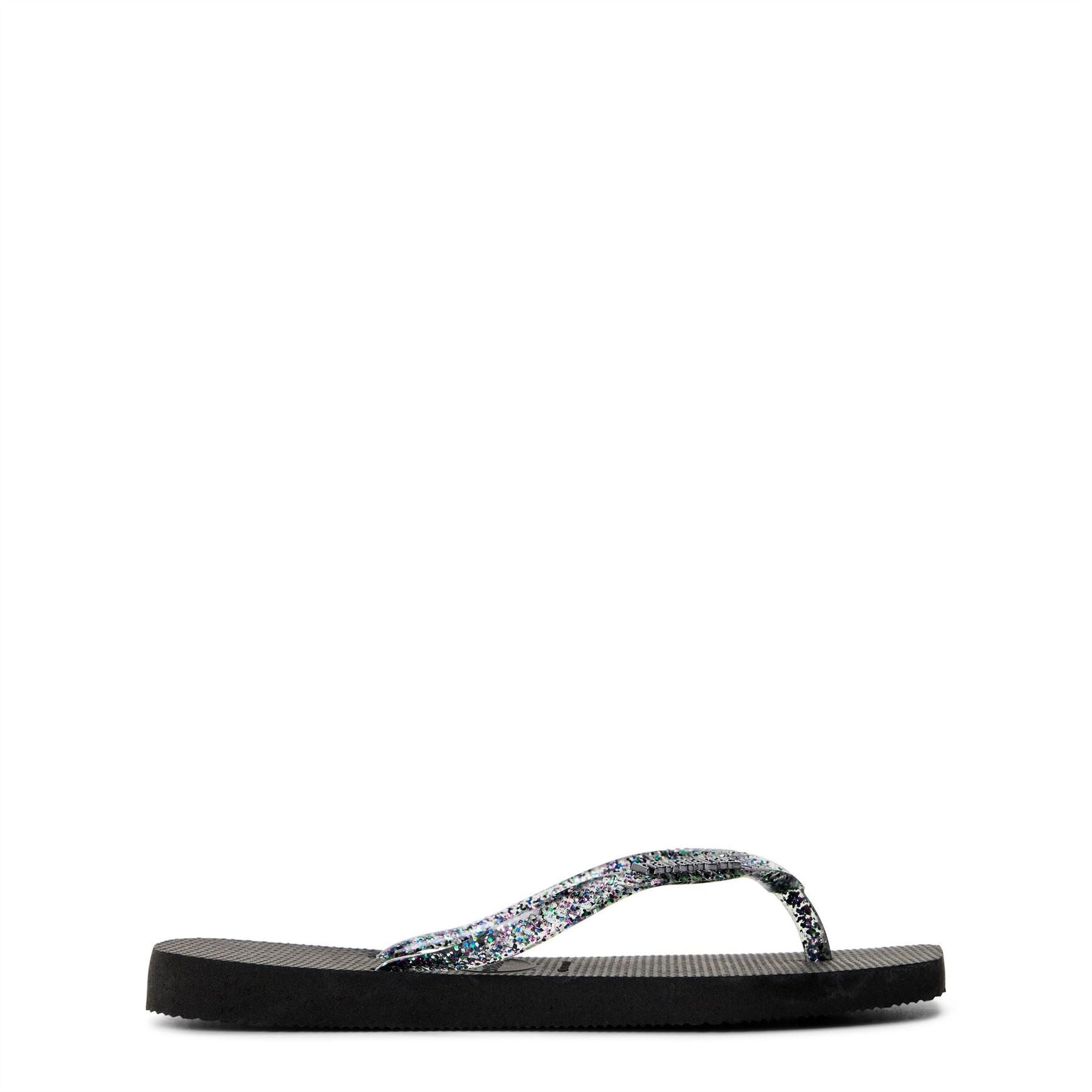 Havaianas Womens Hav. Square Logo Metallic Comfy Blu Flip Flops