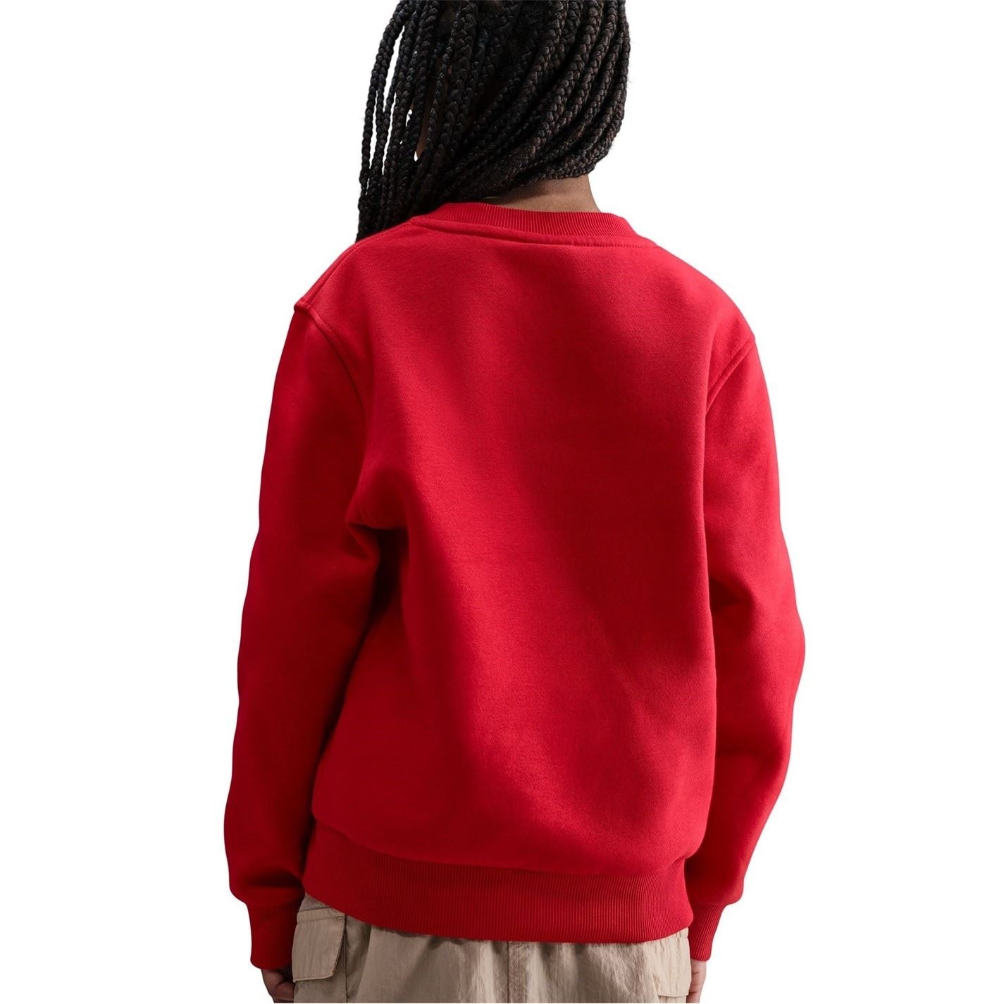 Nike Crew Neck Ribbed Collar Long Sleeve Sweatshirt