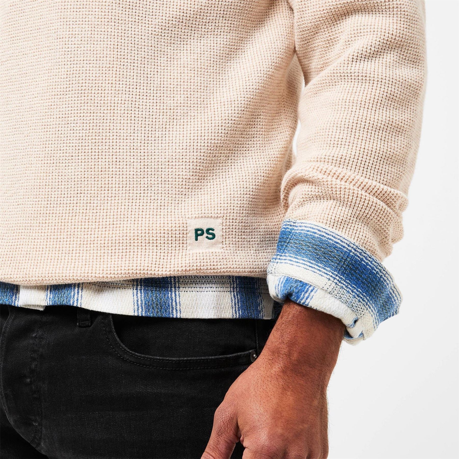 PS Paul Smith Knitted Patch Relaxed Fit Crew Neck Jumper