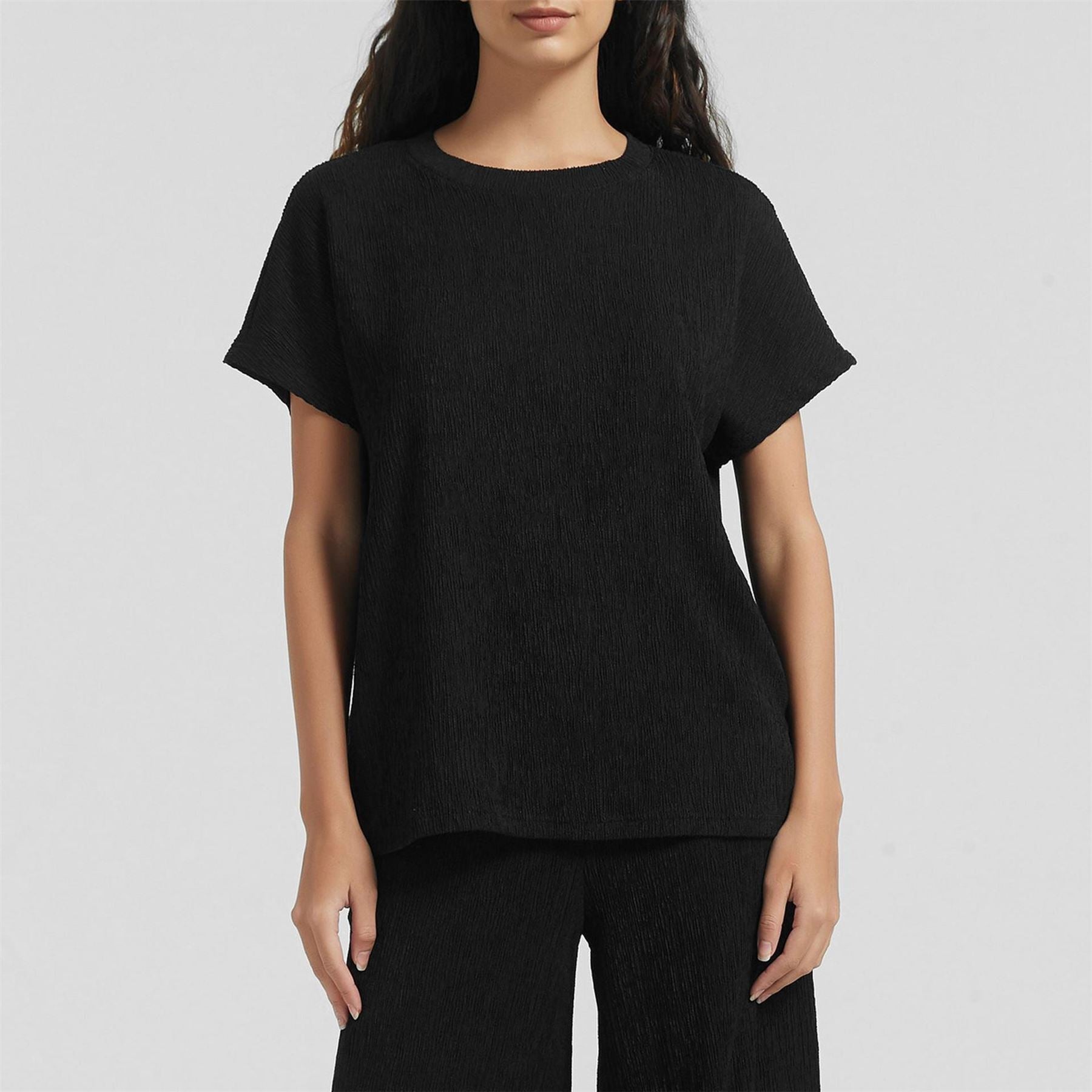 Be You Crew Neck Short Sleeve T-Shirt Coord Pants Set