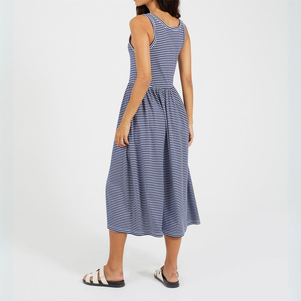 Brave Soul Scoop Neck Sleeveless Midi A-Line Dress