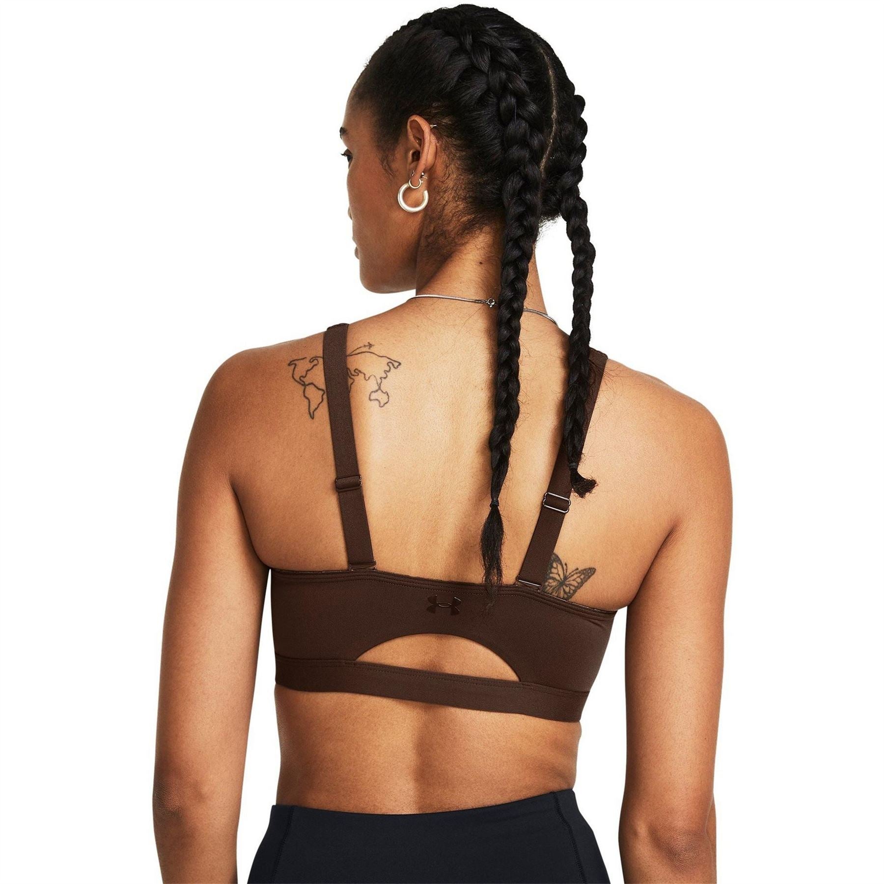 Under Armour Smartform V-Neck Sports Bra with Spaghetti Straps