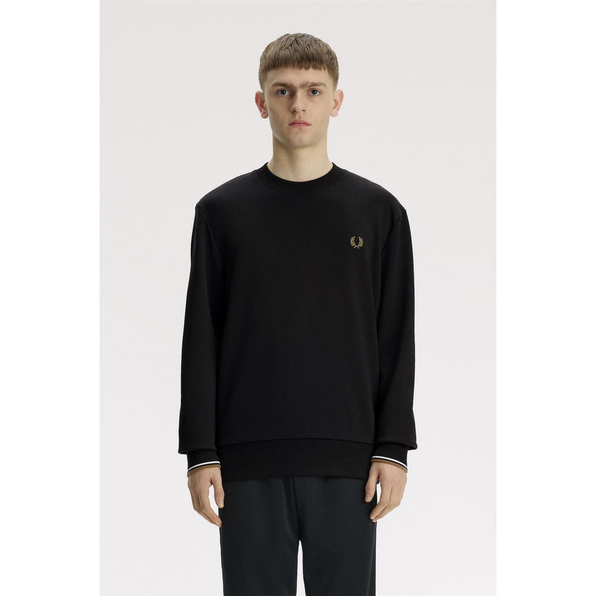 Fred Perry Crew Neck Cotton Sweatshirt