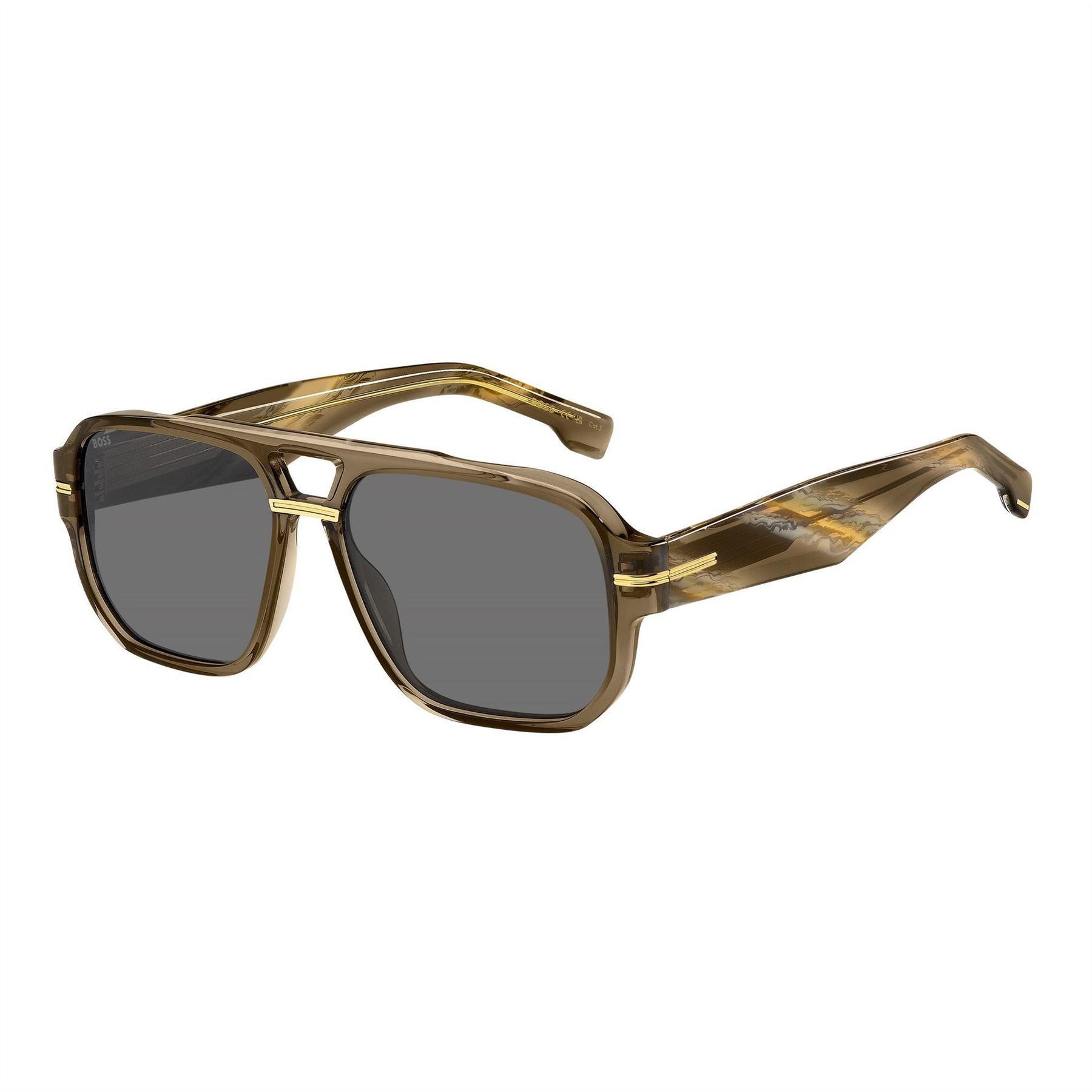 Boss Rectangular Round Sunglasses