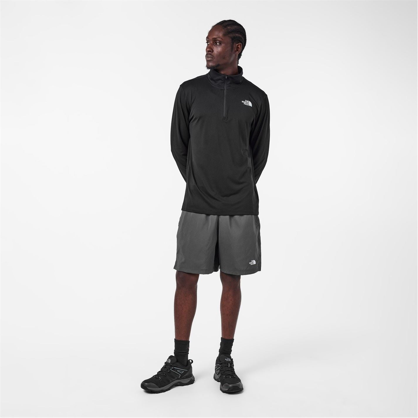 The North Face Mist Regular Fit Long Sleeve Zip Neck T-Shirt
