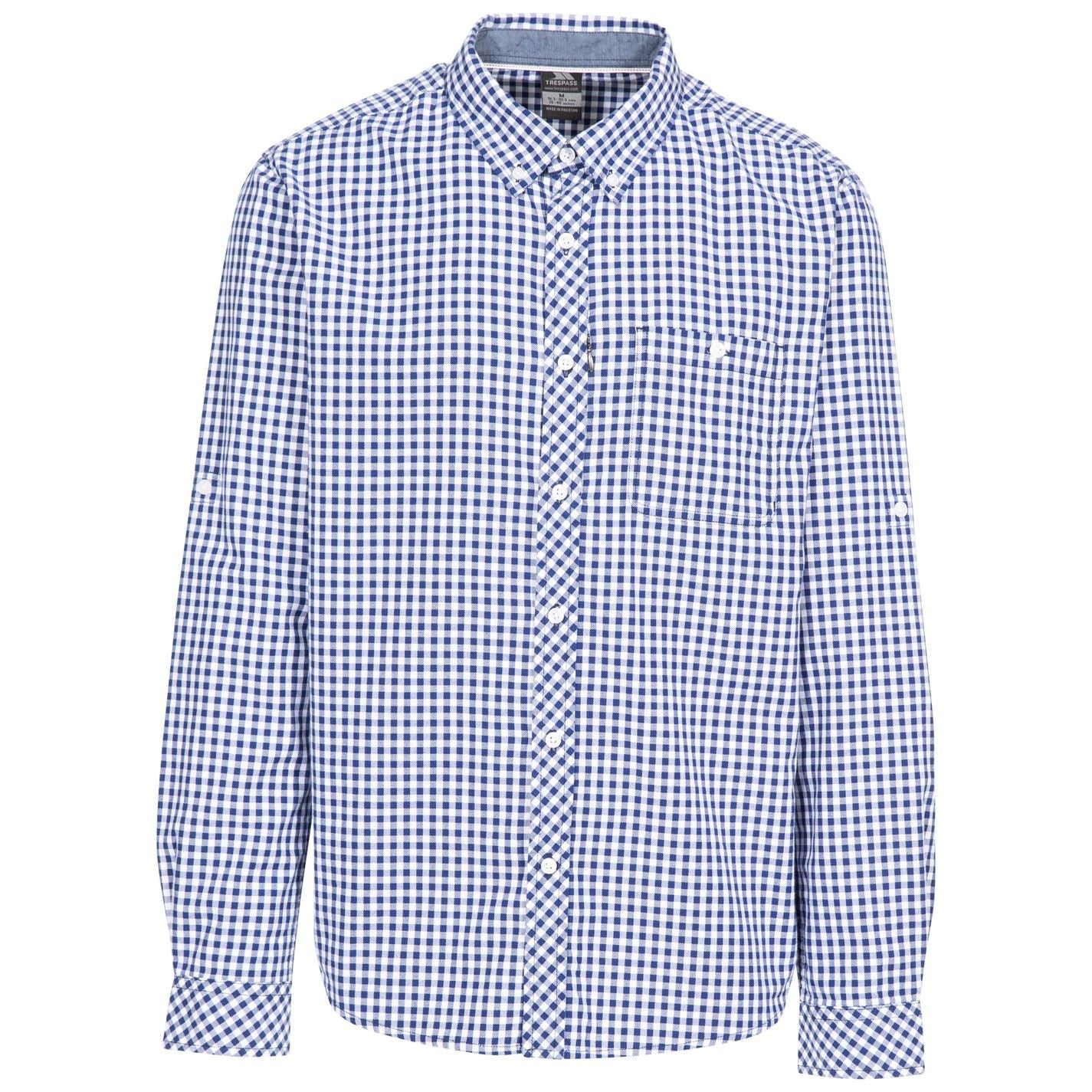 Trespass Checkerboard Regular Fit Cuff Sleeve Long Sleeve Shirt
