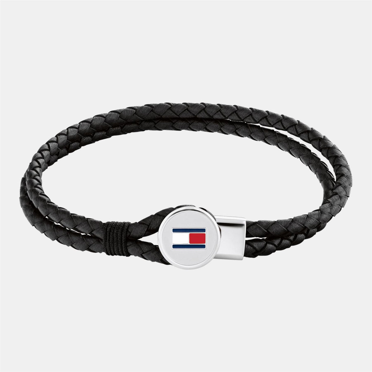 Tommy Hilfiger Hilfiger Men’s Braided Leather Bracelet