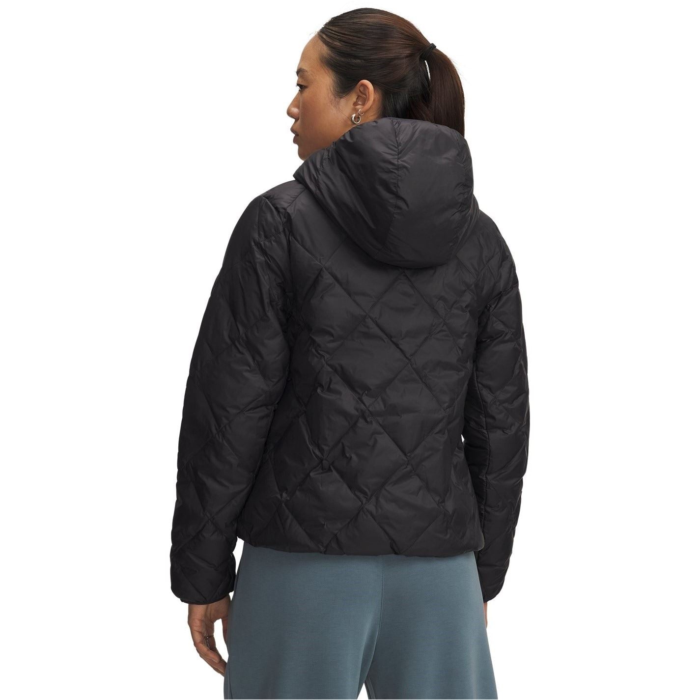 Under Armour Legend Solid Patterned Hooded Drawstring Down Jacket