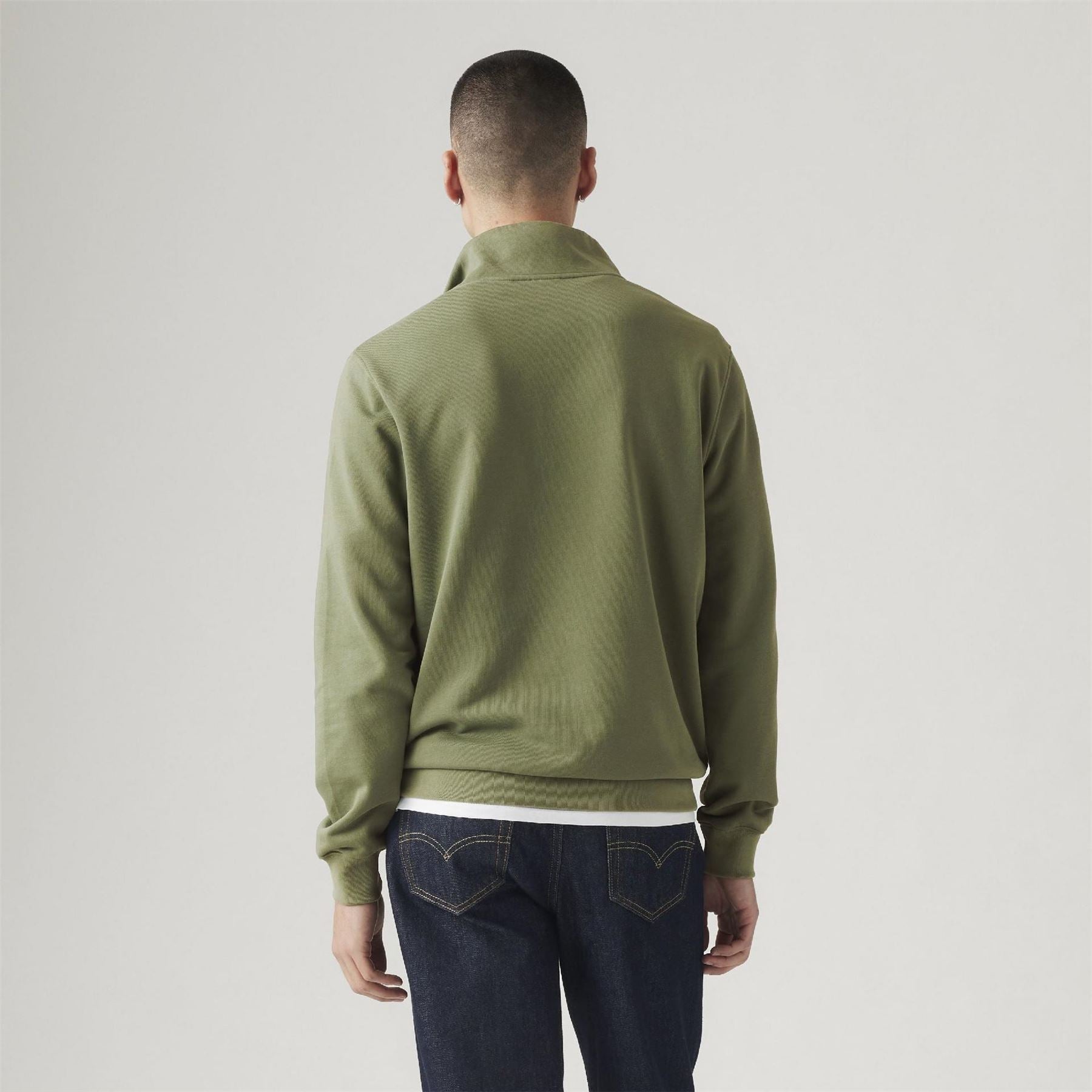 Levis Original Hm Quarter Zip Moss Olive