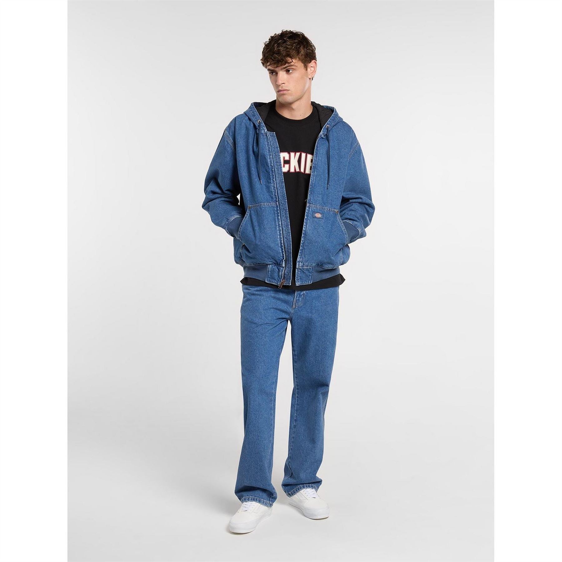 Dickies Mens Denim Hood Bomber