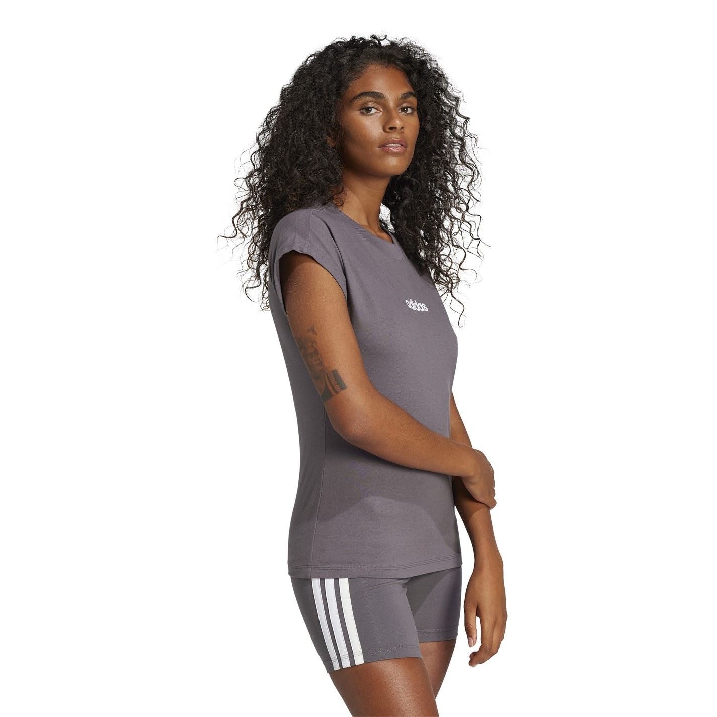 adidas Womens Essentials Linear Cotton T-Shirt