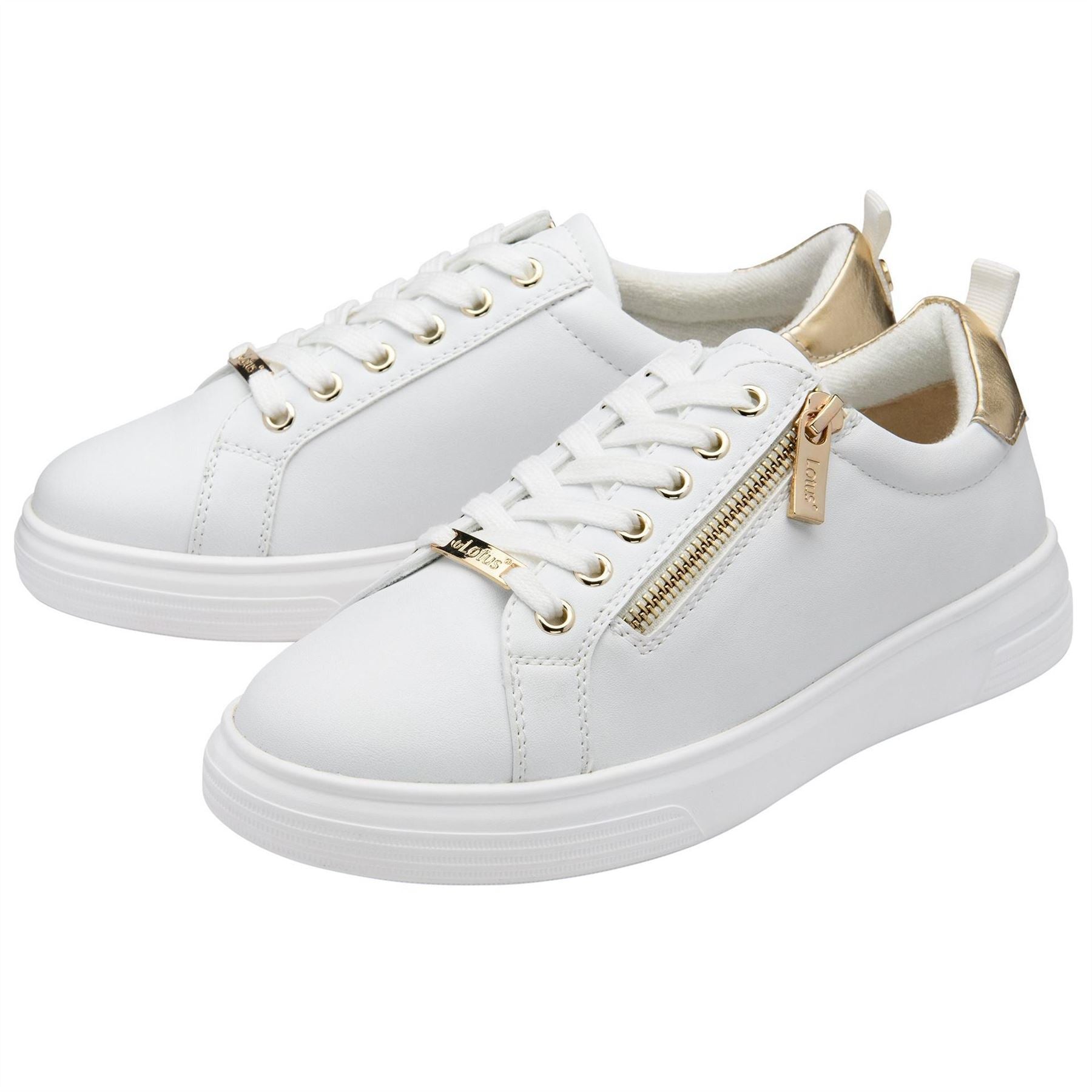 Lotus Shoes Alessia Low Top Sneakers with Lace-Up