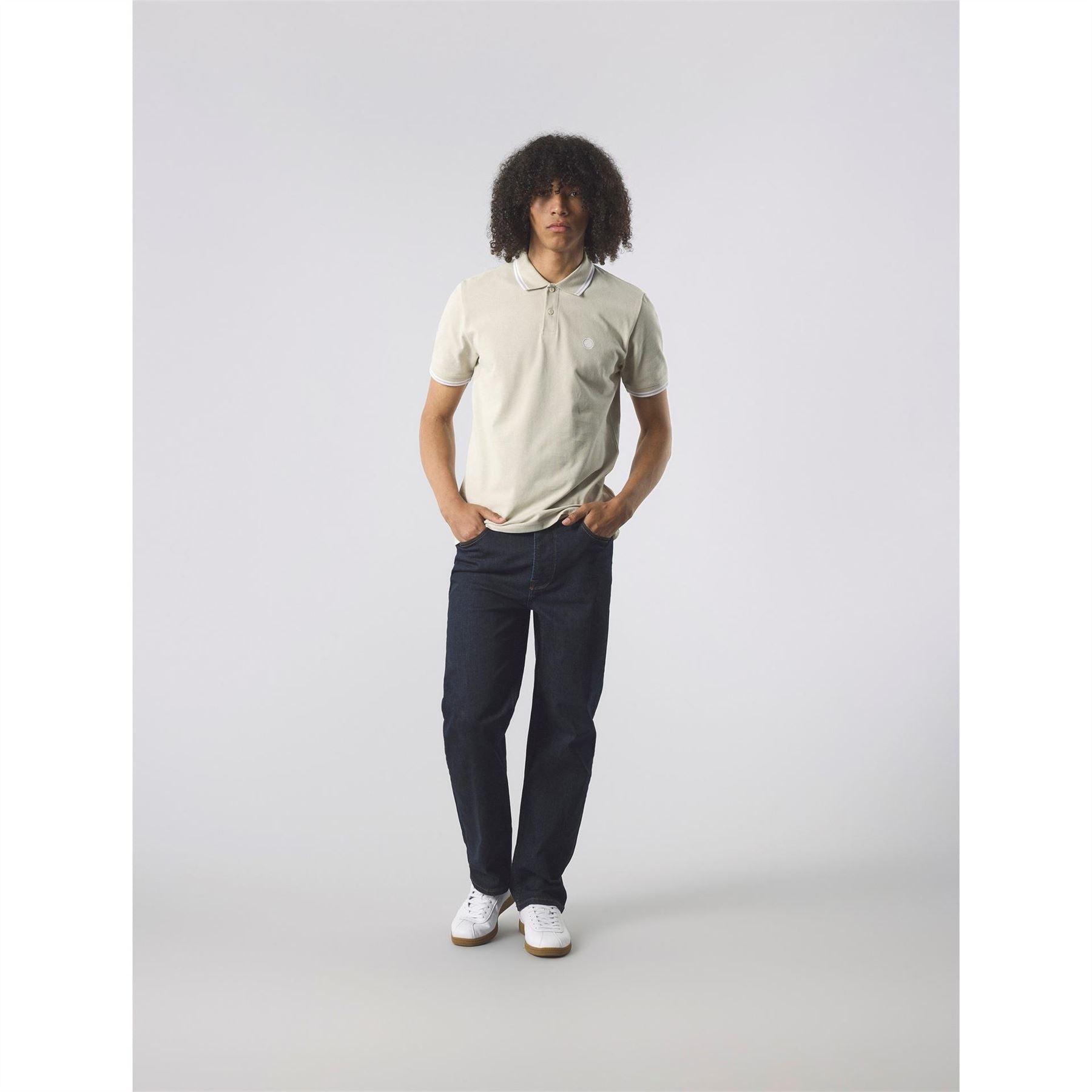 Pretty Green Collared Neck Short Sleeve Polo Shirt