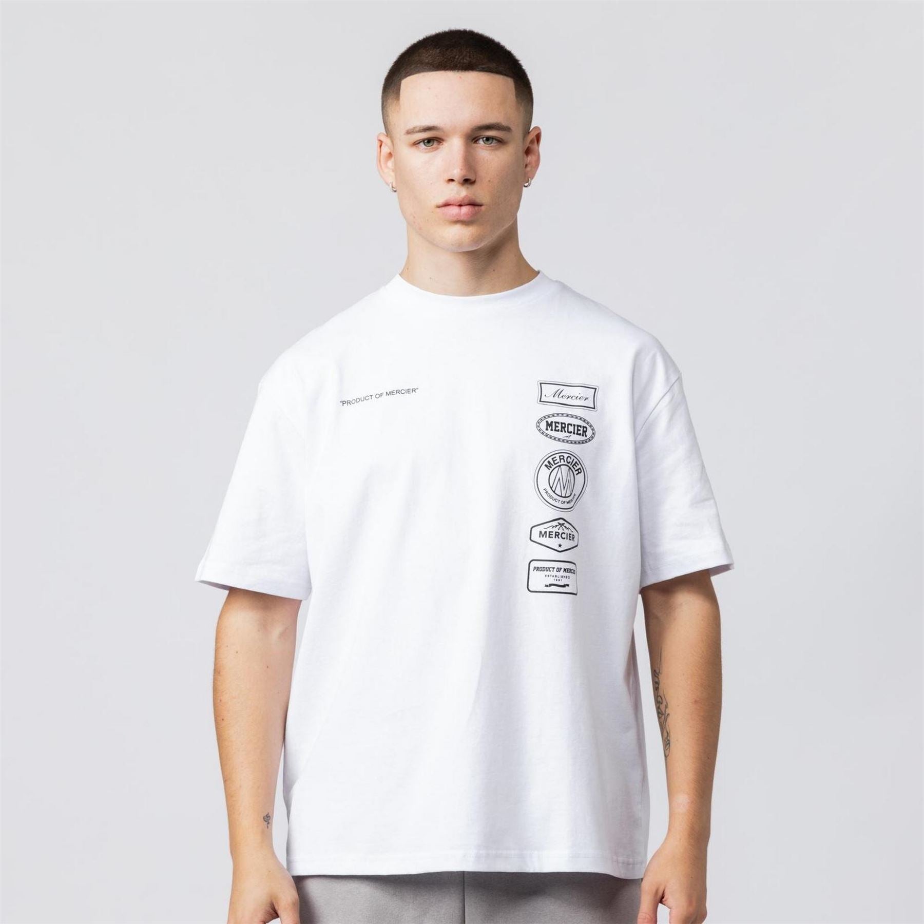 Mercier Badge Oversize Fit Crew Neck Short Sleeve T-Shirt