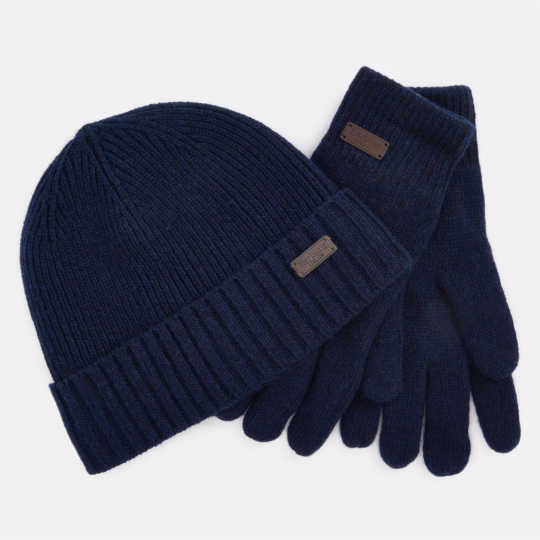 Barbour Wool Mix Beanie And Gloves Gift Set