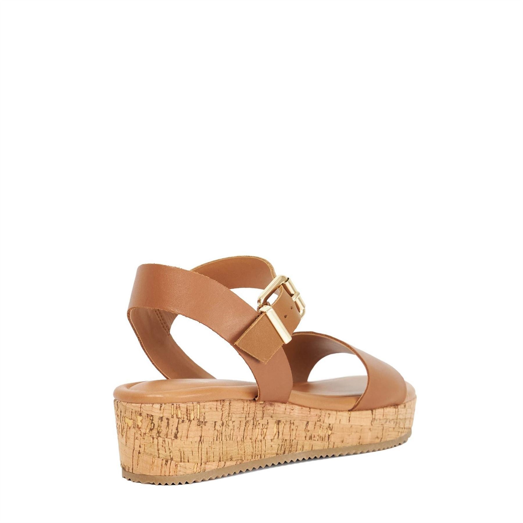 Dune London Lazered Leather Flatform Sandals
