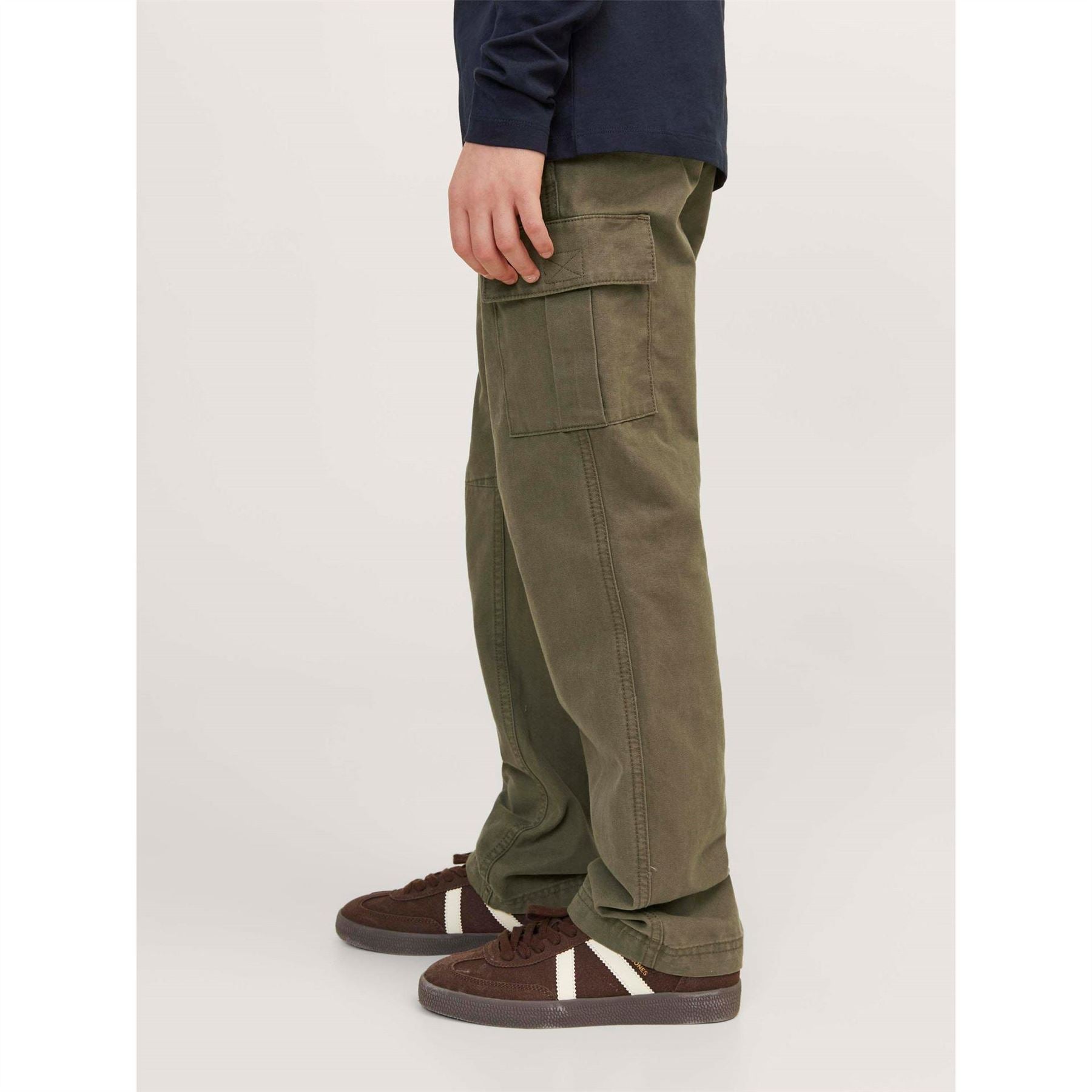 Jack and Jones Kane Barkley Solid Patterned Combat Pants