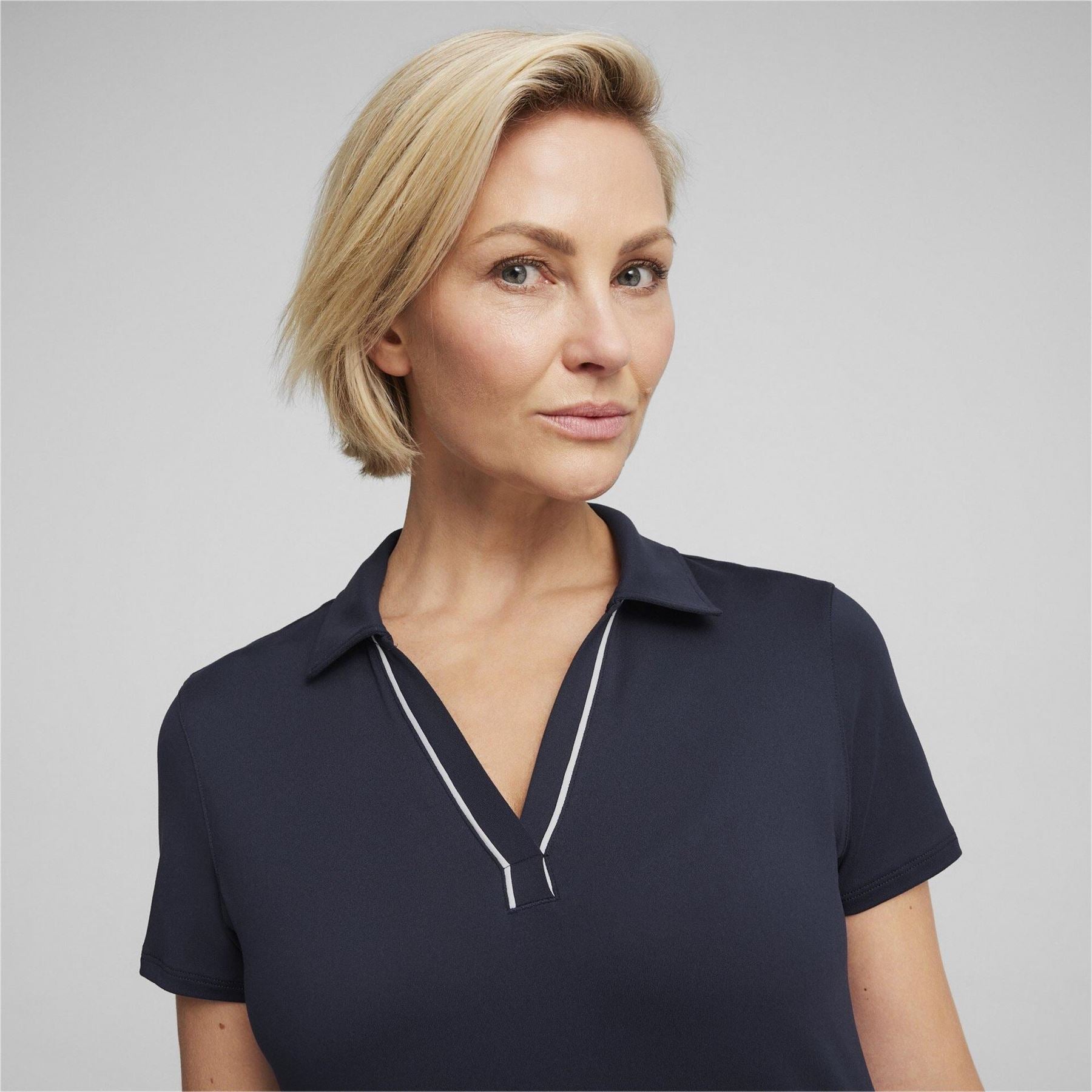 Puma Cloudspun Piped Short Sleeve Performance Polo Shirt
