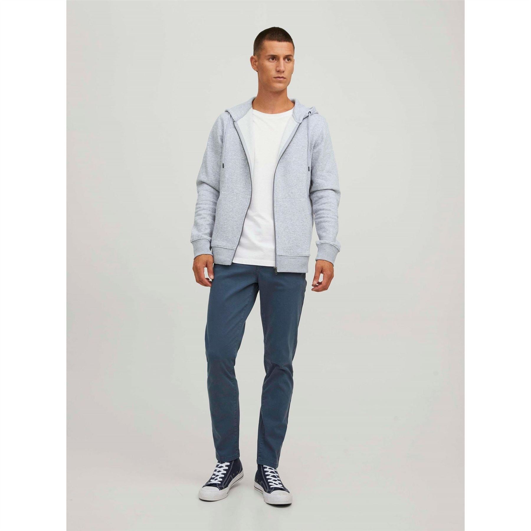 Jack and Jones Bradley Kangaroo Pocket Hooded Long Sleeve Sweatshirt
