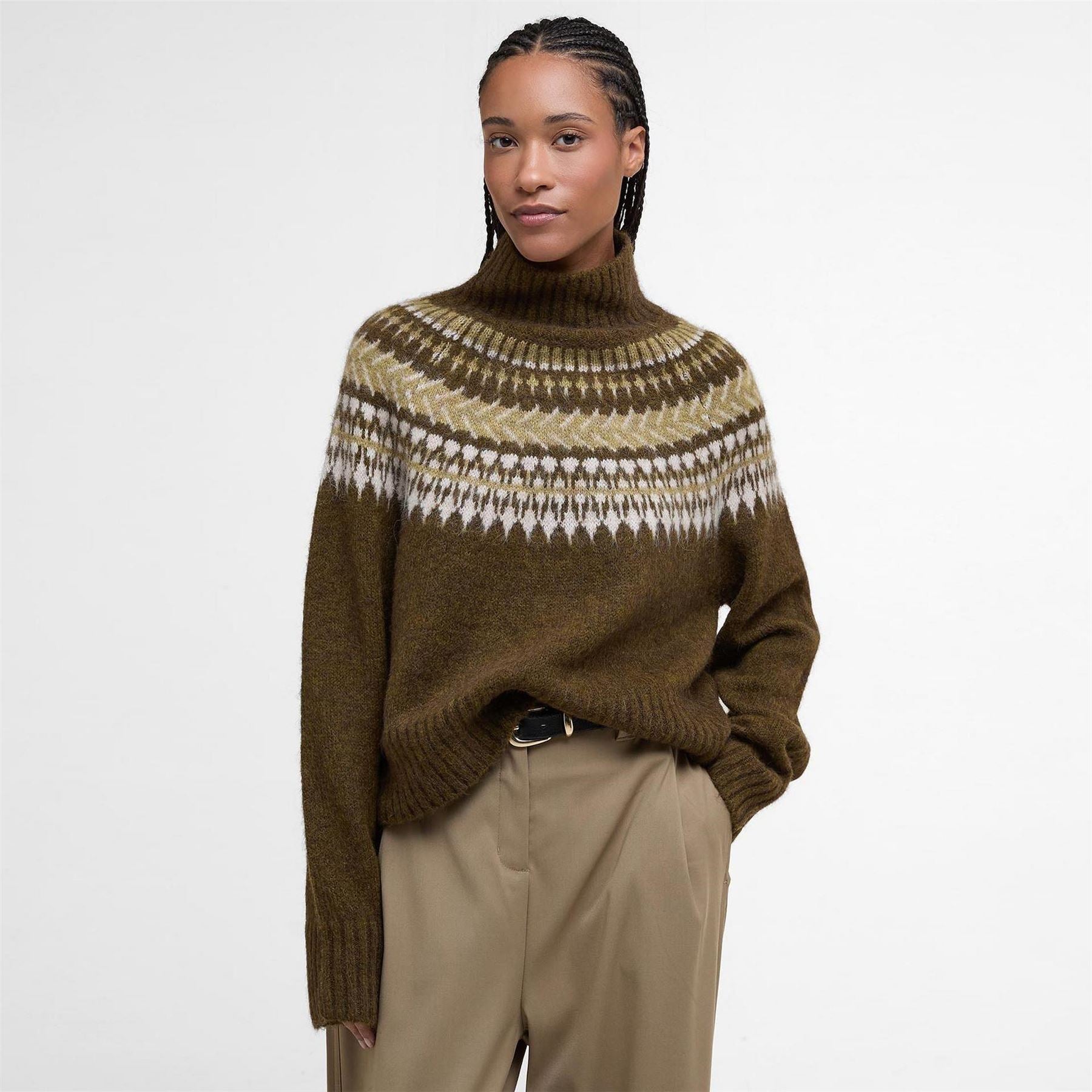 Barbour Fair Isle Roll Neck Jumper