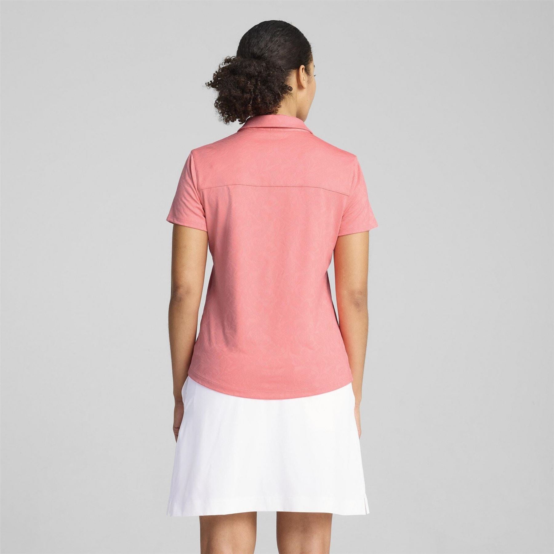 Puma Womens W Mattr Lianas Jacquard Ss Polo Shirt