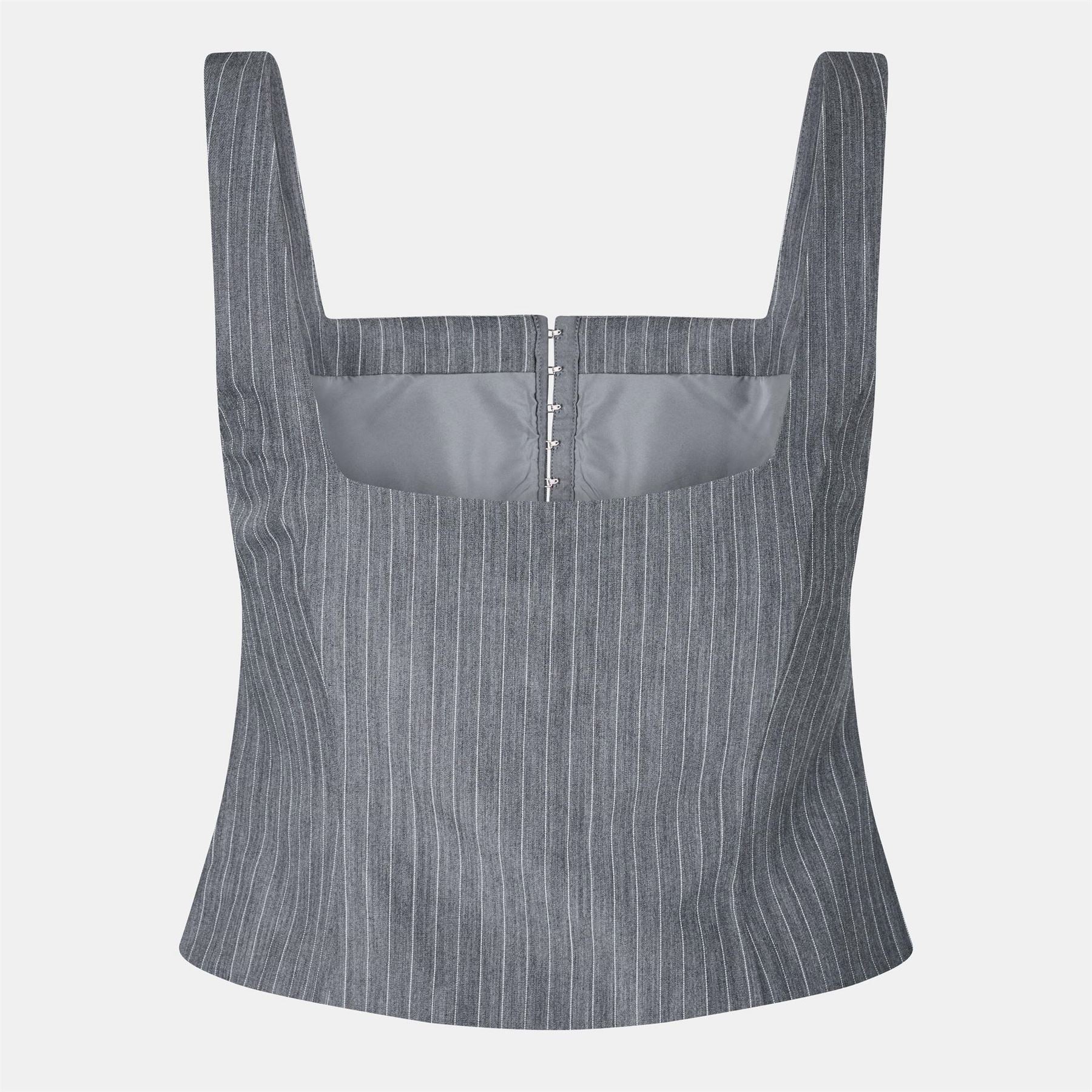 Jack Wills Pinstripe Square Neck Sleeveless Bustier Blouse