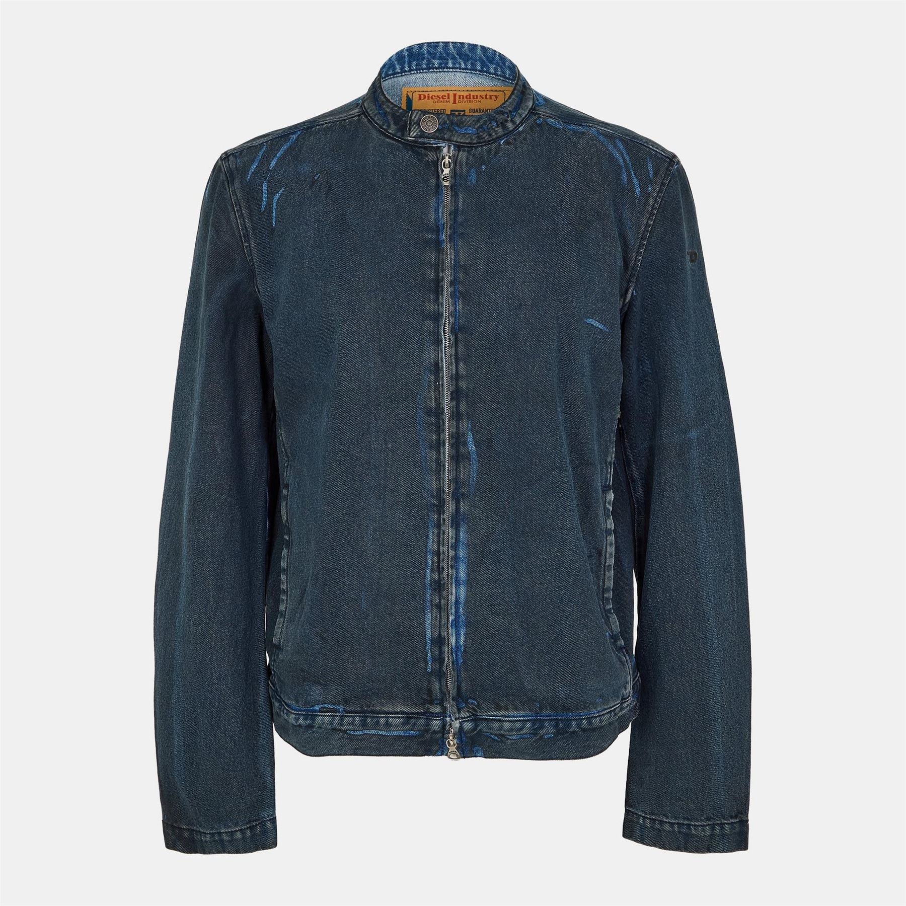 Diesel Glory Mock Neck Denim Bomber Jacket