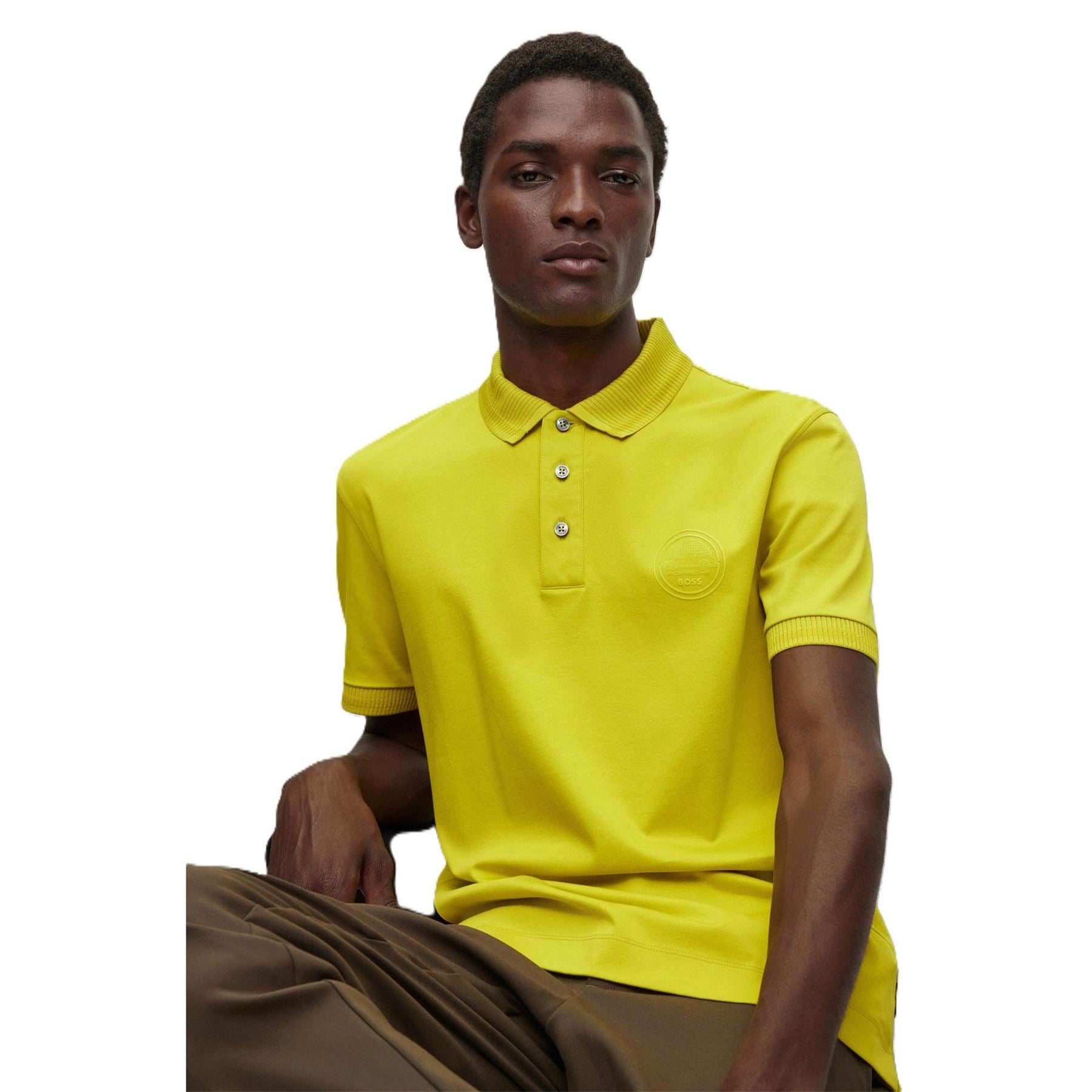 Boss Collared Neck Short Sleeve Regular Fit Shirt