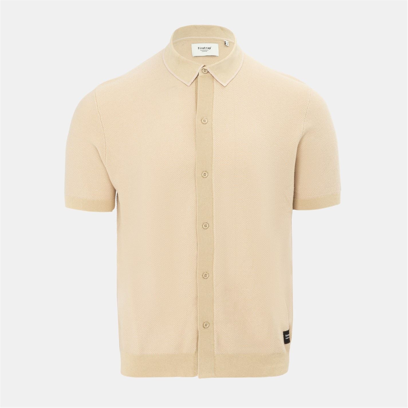 Firetrap Short Sleeve Knit Polo Shirts Cardigan