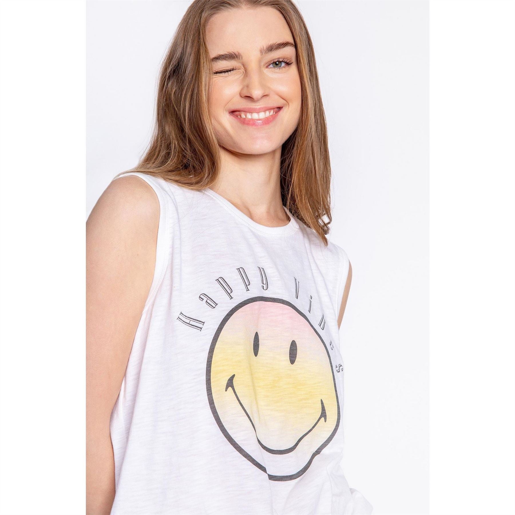 PJ Salvage Salvage Smiley Tank Top