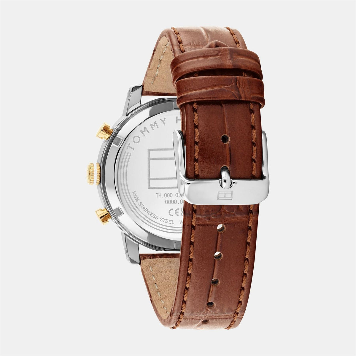 Tommy Hilfiger Hilfiger Mens Brown Leather Strap Watch