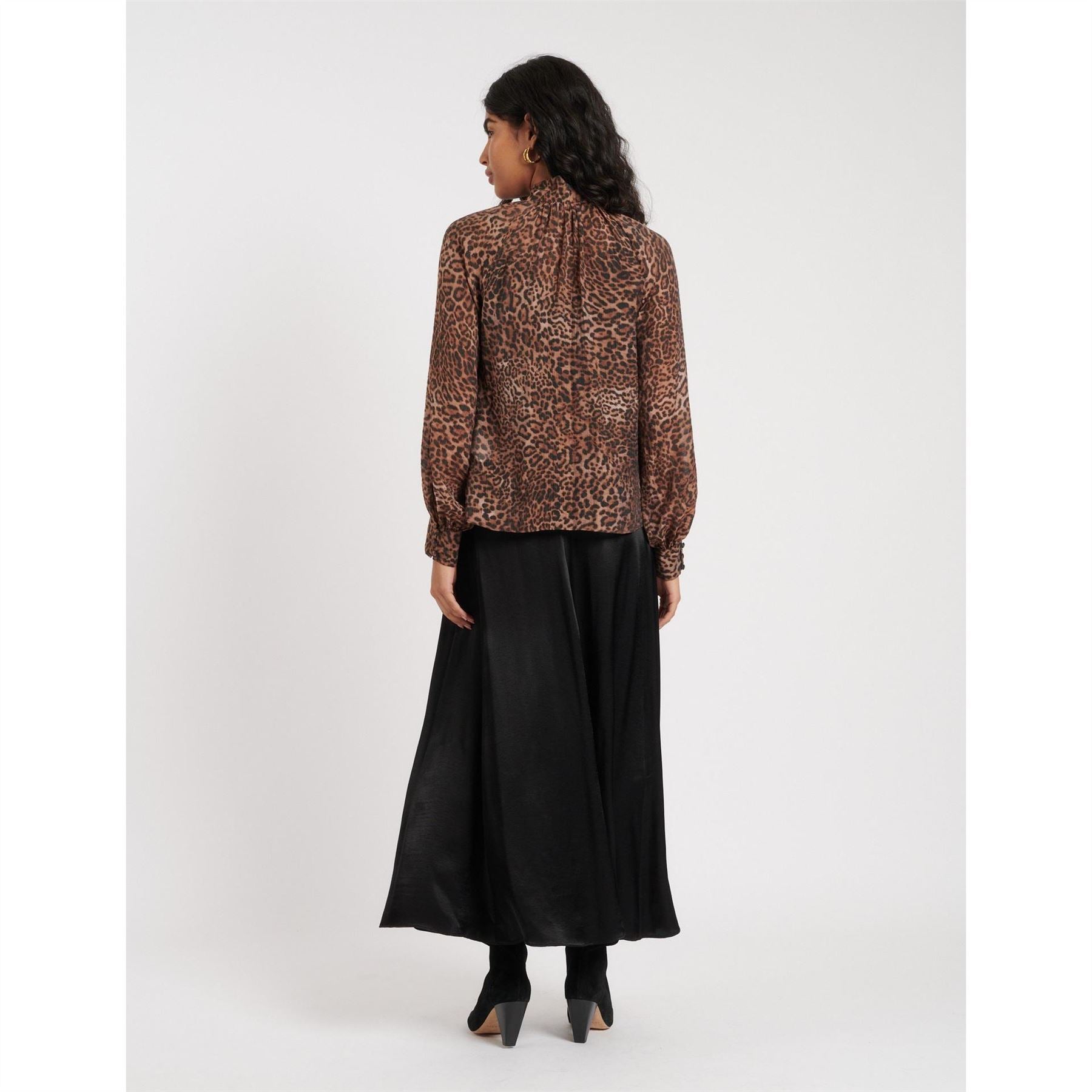 Nobodys Child Tie Neck Relaxed Fit Long Sleeve Blouse