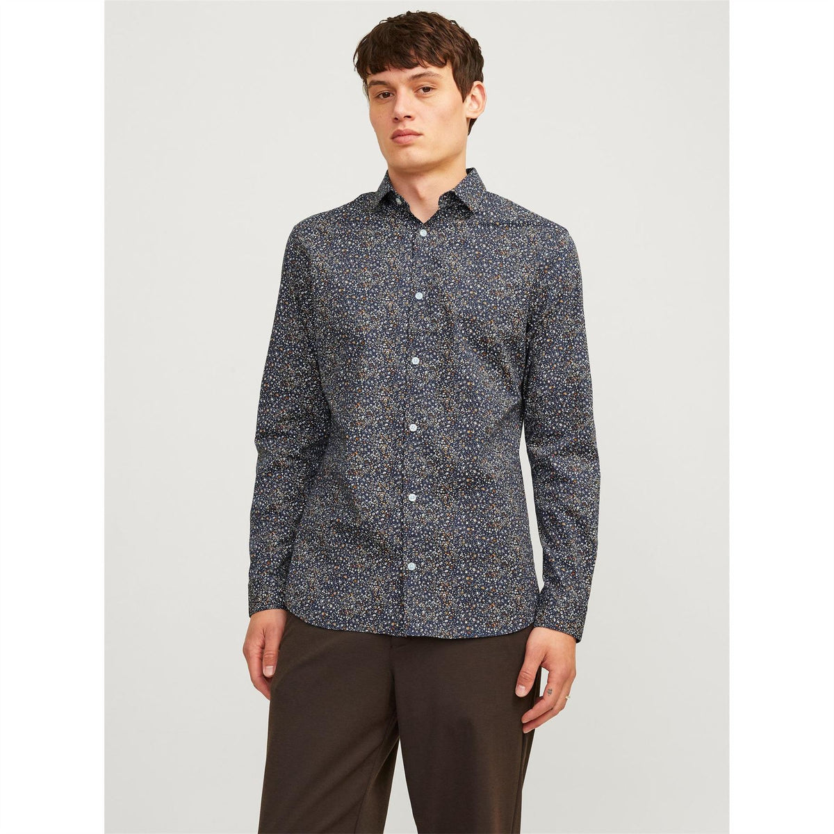 Jack and Jones All Over Print Slim Fit Dress Shirt