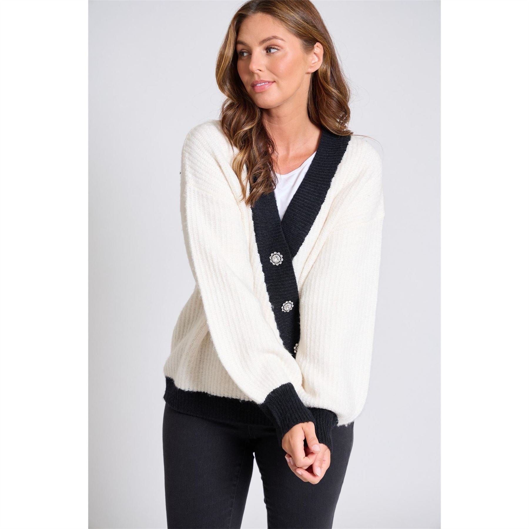 Be You Asymmetrical V-Neck Long Sleeve Sweater