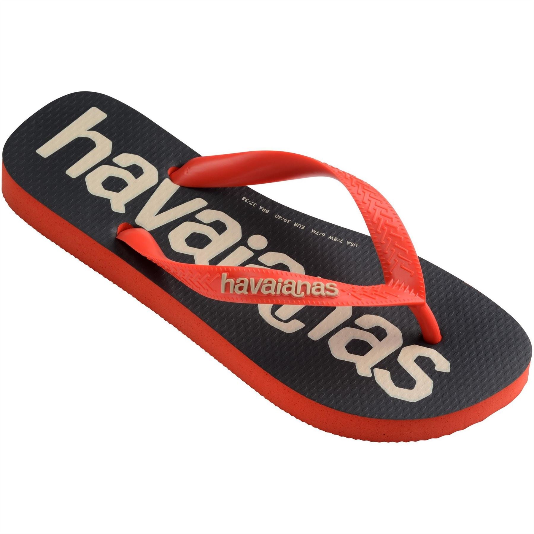 Havaianas Hav. Top Logomania 2 Ruby Red Ruby Flip Flops Unisex Adults