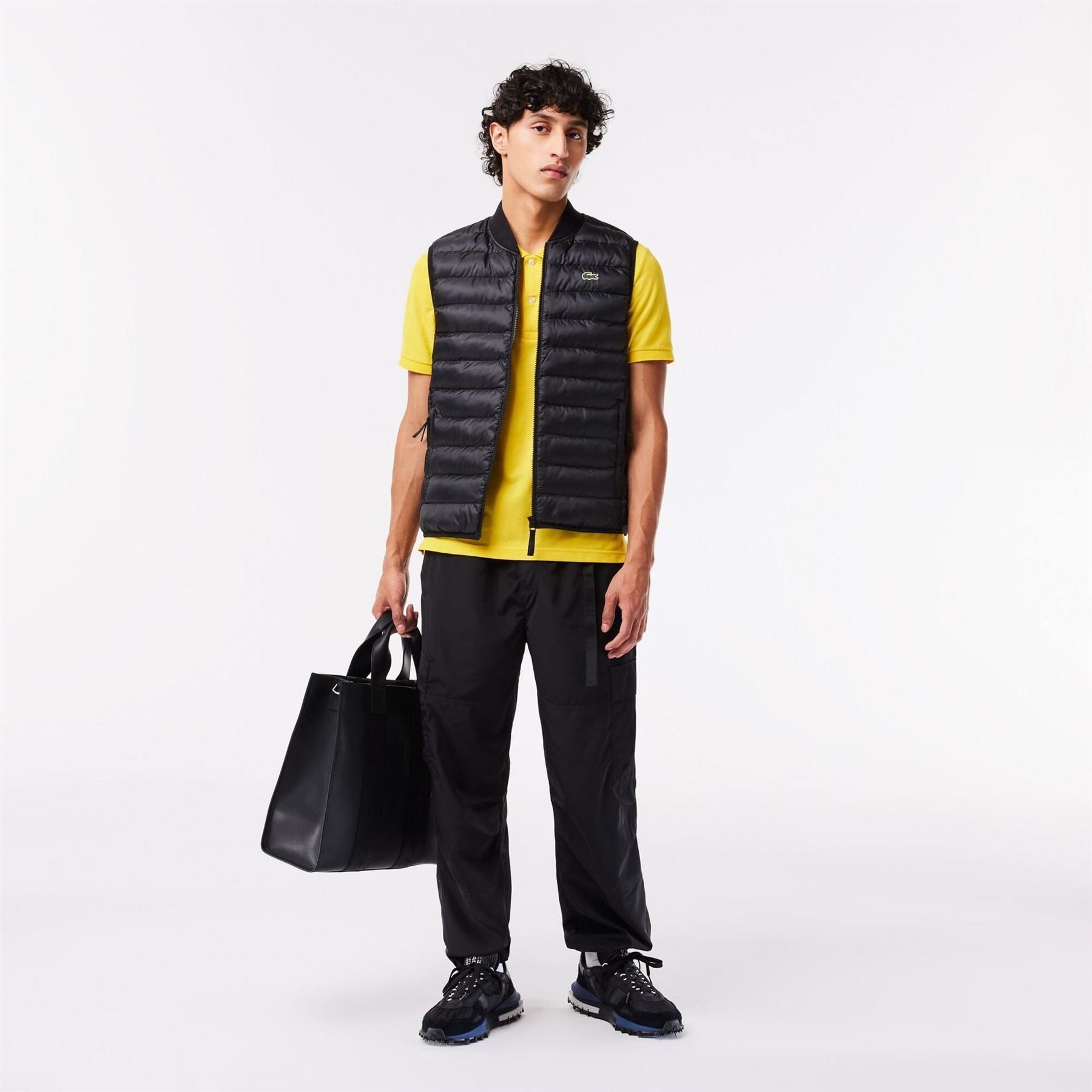 Lacoste Solid Patterned Gilet with Logo
